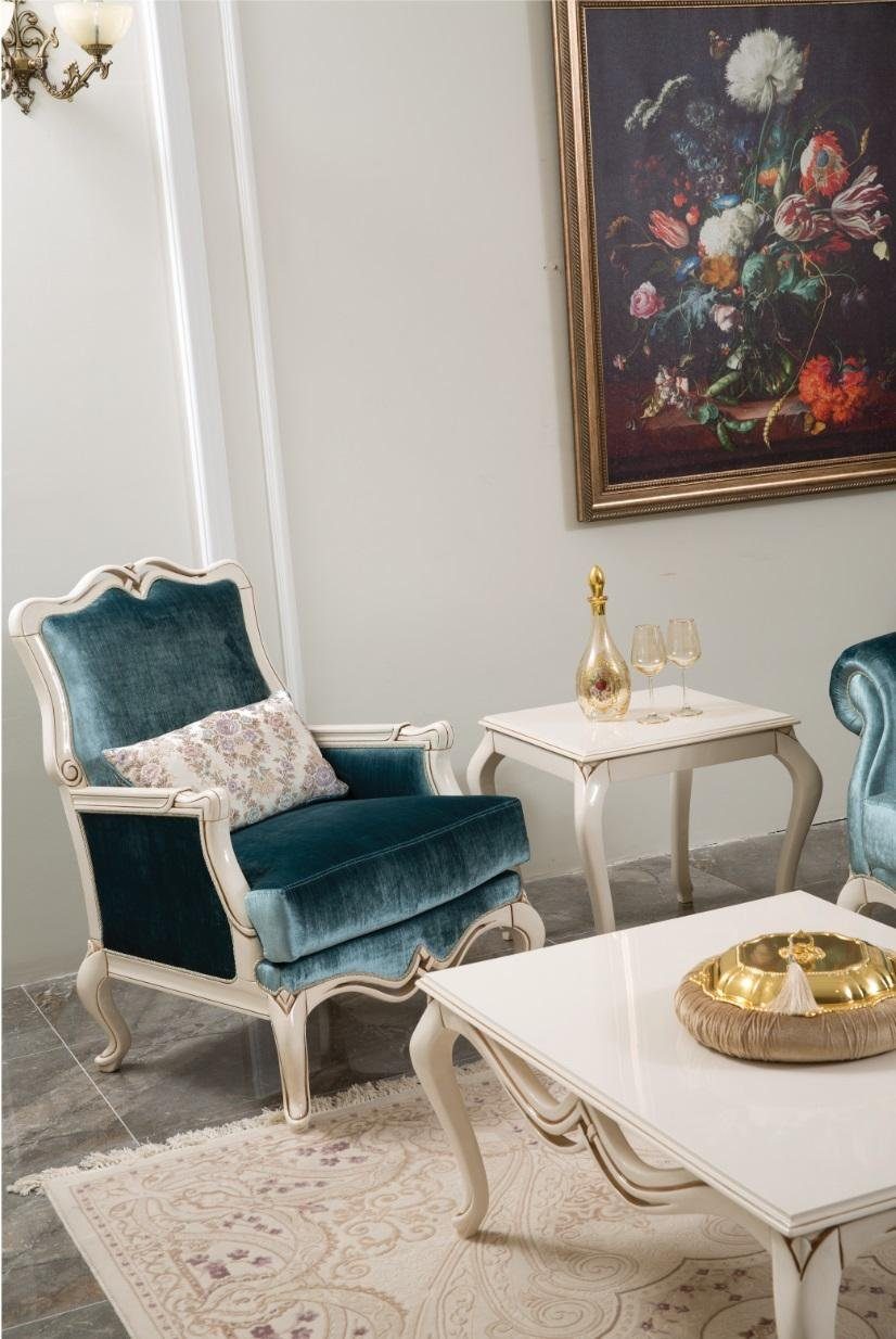 JVmoebel Sessel, Sessel Sofas Sitz Stoff Wohnzimmer Textil Luxus Top-Qualität Möbel