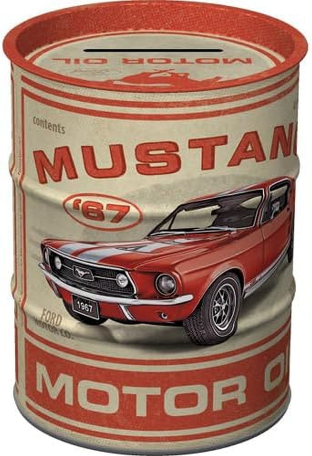 Nostalgic-Art Spardose Spardose Ölfass - Ford Mustang - GT 1967 Motor Oil