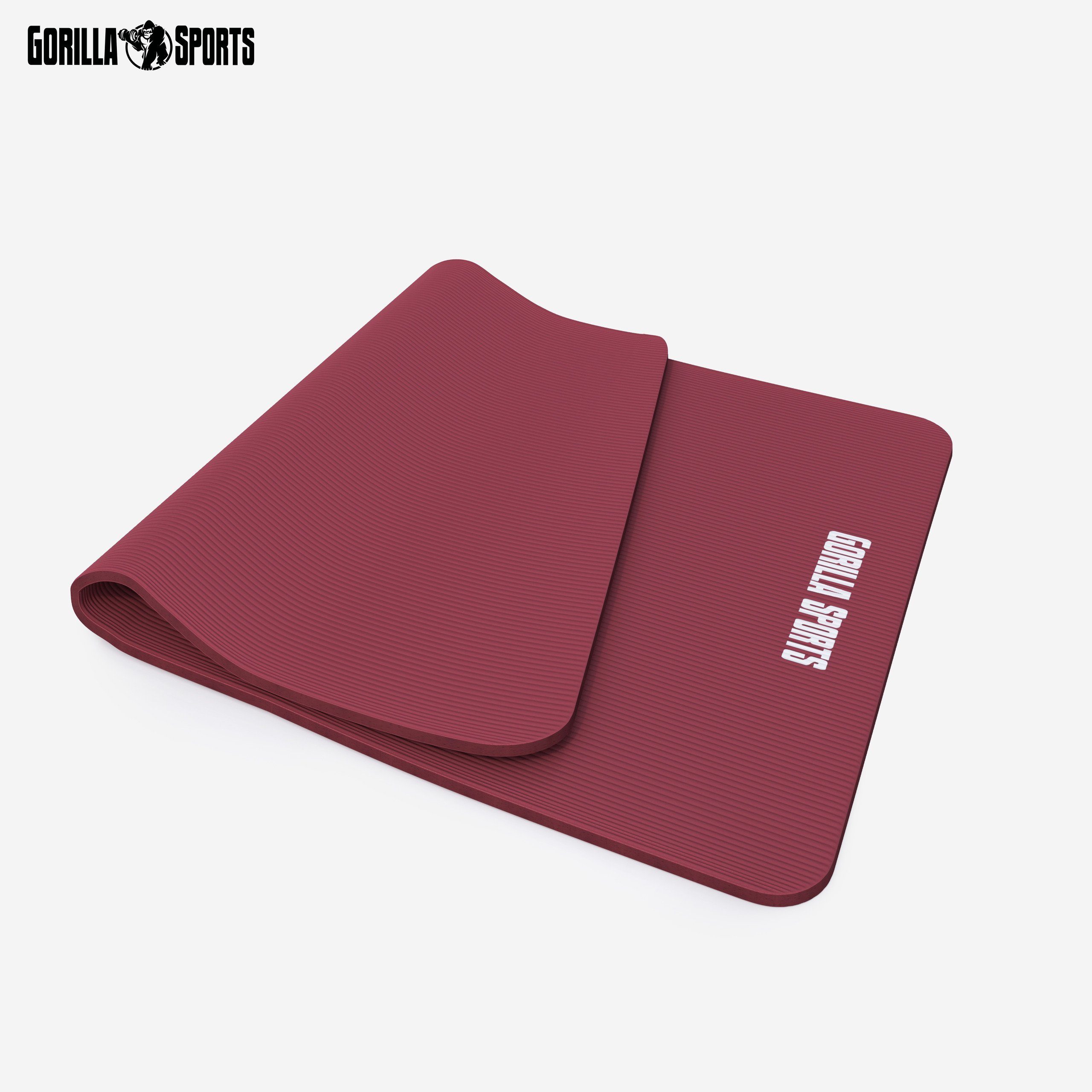 GORILLA SPORTS Yogamatte 190x60cm / 190x100cm, Tragegurt, Rutschfest - Fitnessmatte, Gymnastik