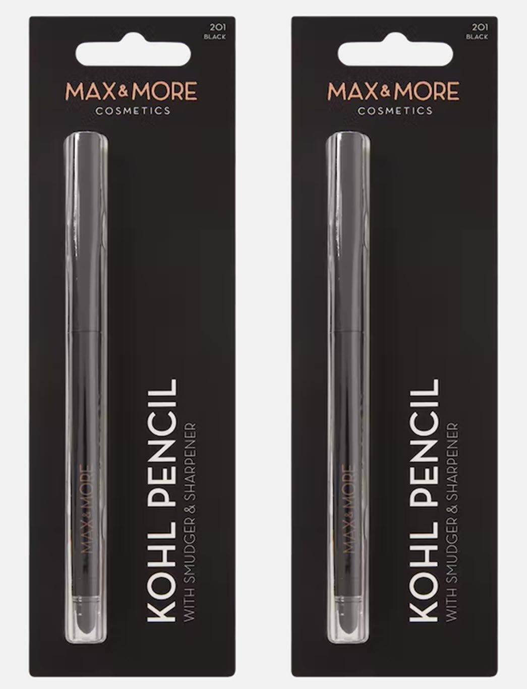 Spectrum Kajal 2er Set Kajalstift with Smudger and Sharpener schwarz, 2er Set