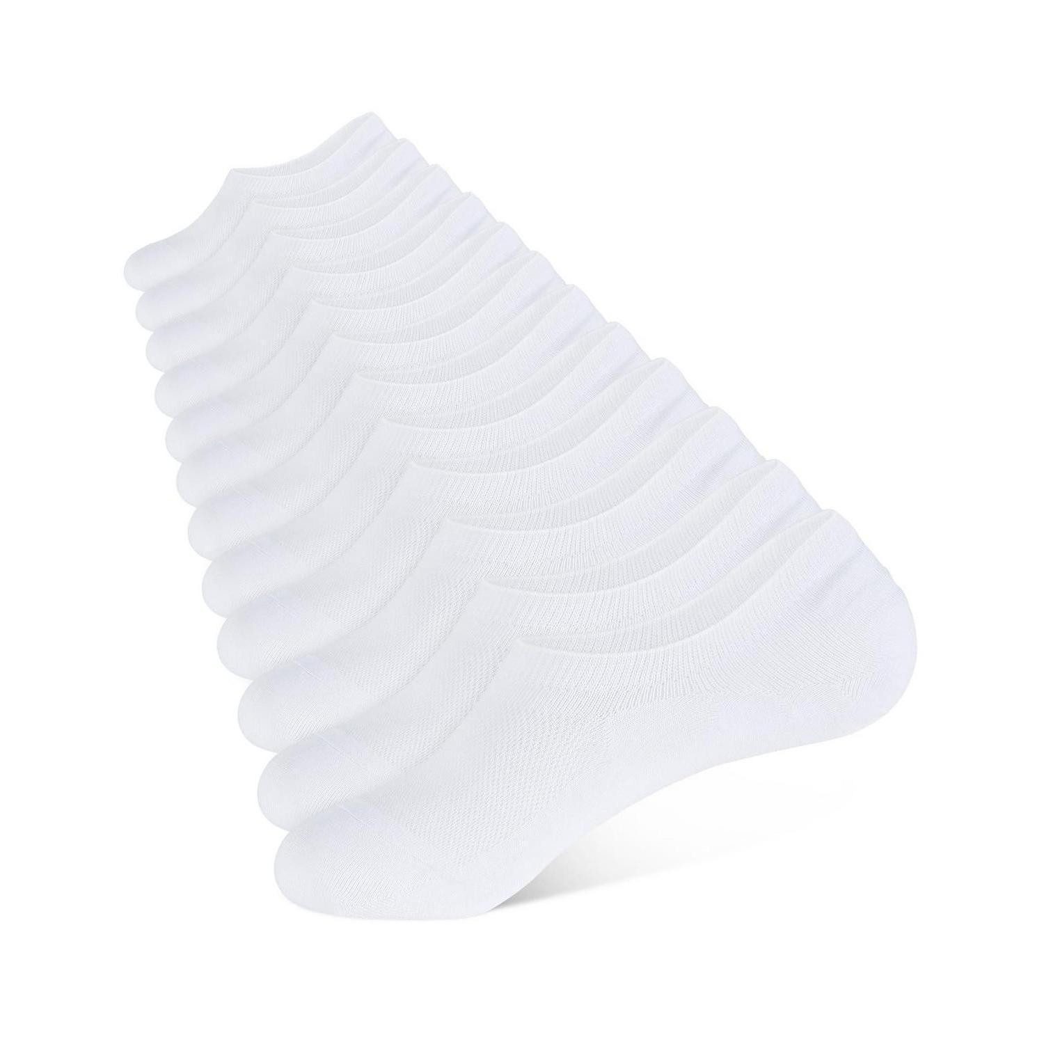 LuxusKollektion Sneakersocken Sneaker Socken Füßlinge 6 Paar 35-38 Weiss