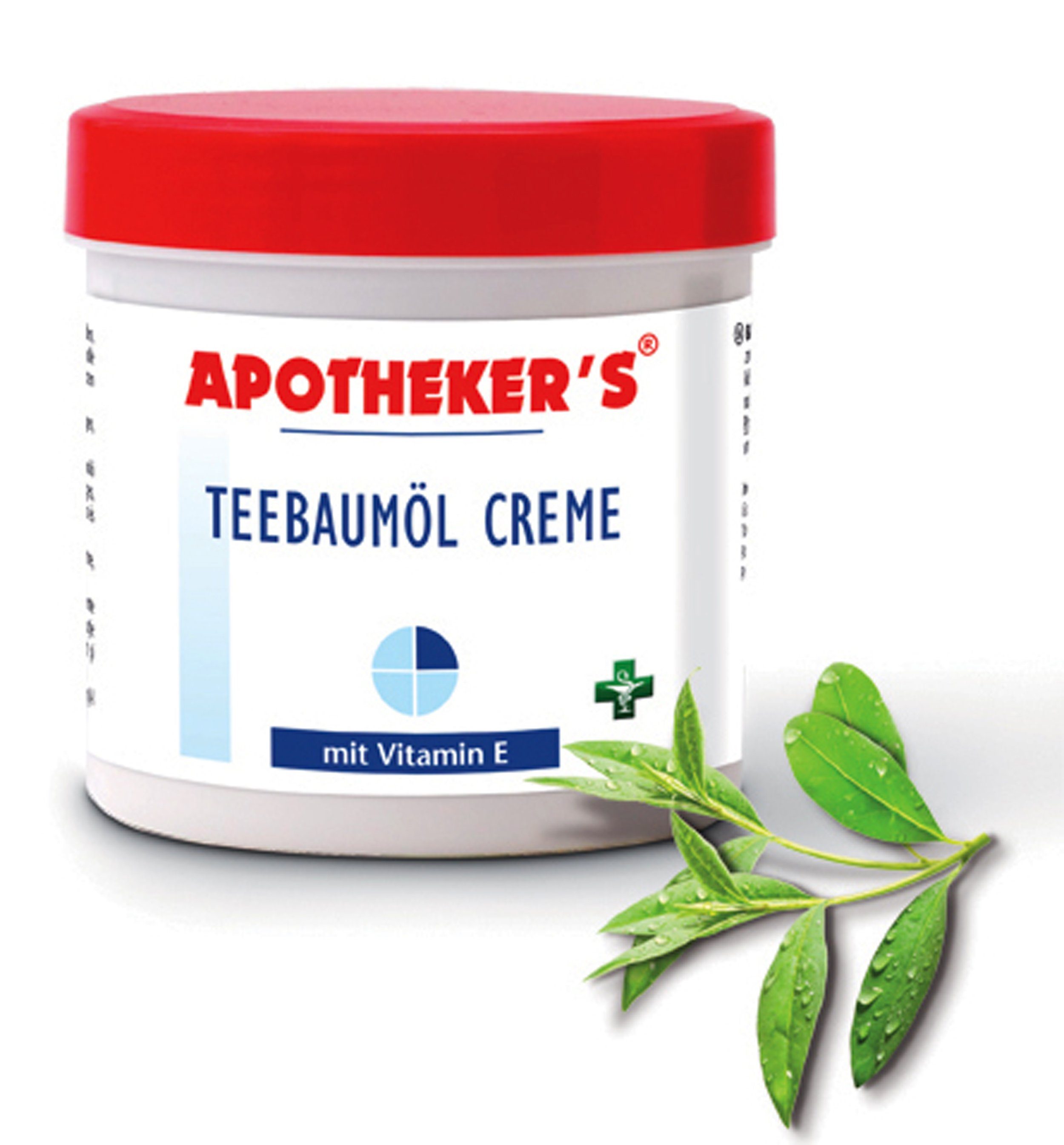 APOTHEKER'S Feuchtigkeitscreme TEEBAUMÖL Creme 250ml Vitamin E Teebaum-Öl Feuchtigkeitscremes 74, Hautpflege Hautcreme Balsam Lotion Gel Akne