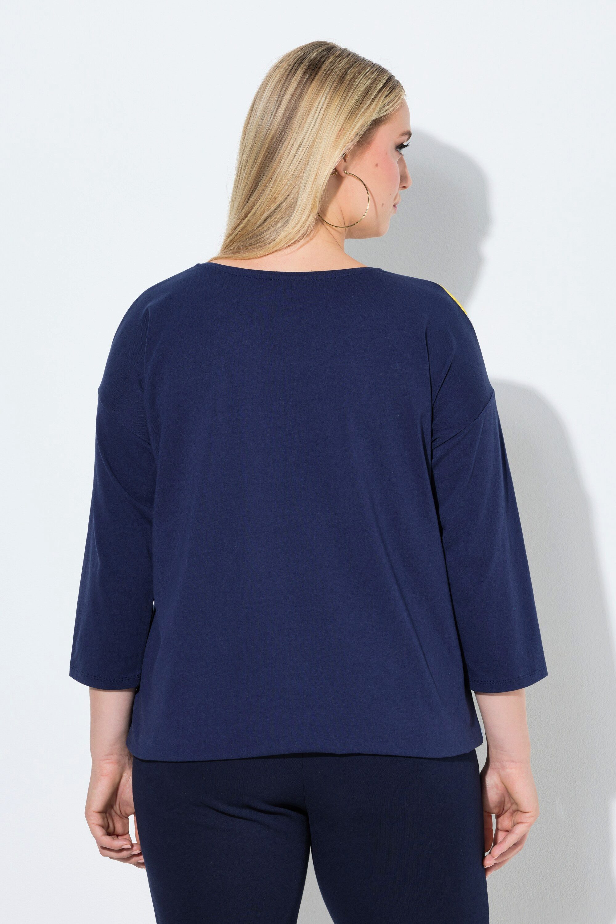 Ulla Popken T-Shirt Shirt oversized Rundhals 3/4-Arm Saumband – Bild 3 von 4