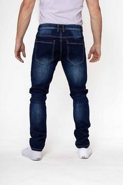 Nina Carter Regular-fit-Jeans Jeans Regular Fit Stone-Washed Five-Pocket Hose Denim 7605 in Dunkelblau
