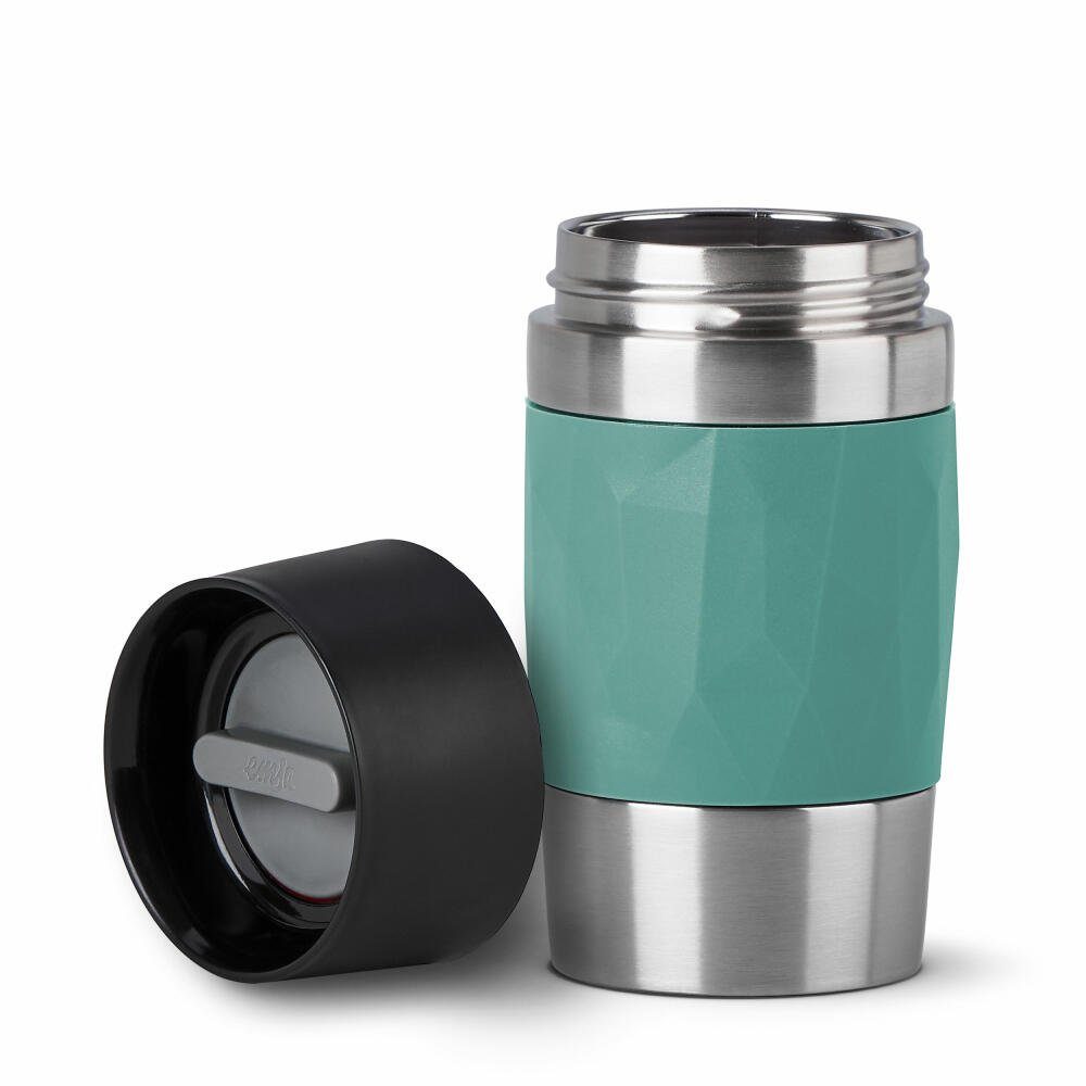 Emsa Thermobecher Travel Mug Compact Petrol 300 ml, Edelstahl