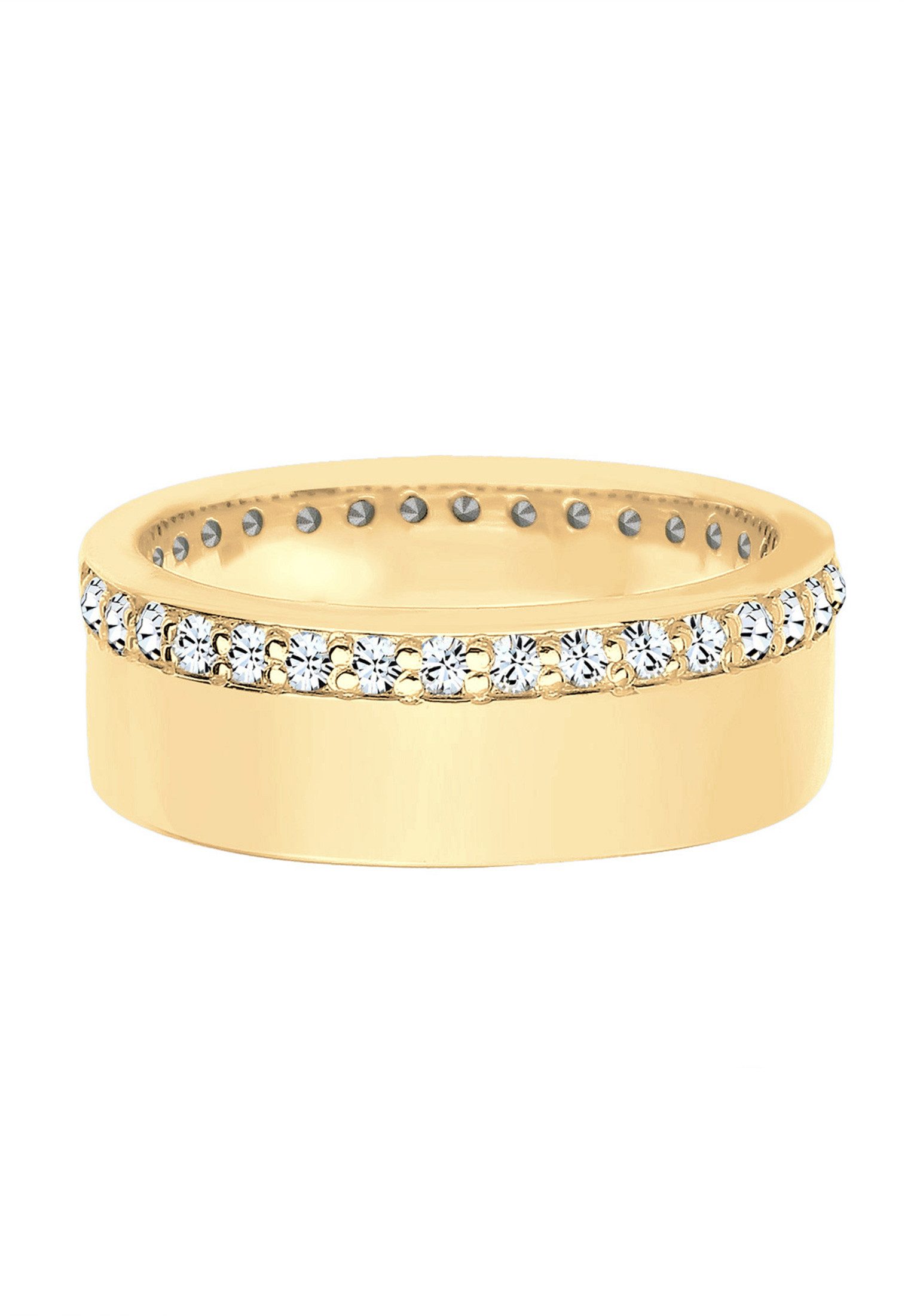 Elli Fingerring Bandring Funkelnd 925 Silber, mit Kristallen von Swarovski® günstig online kaufen