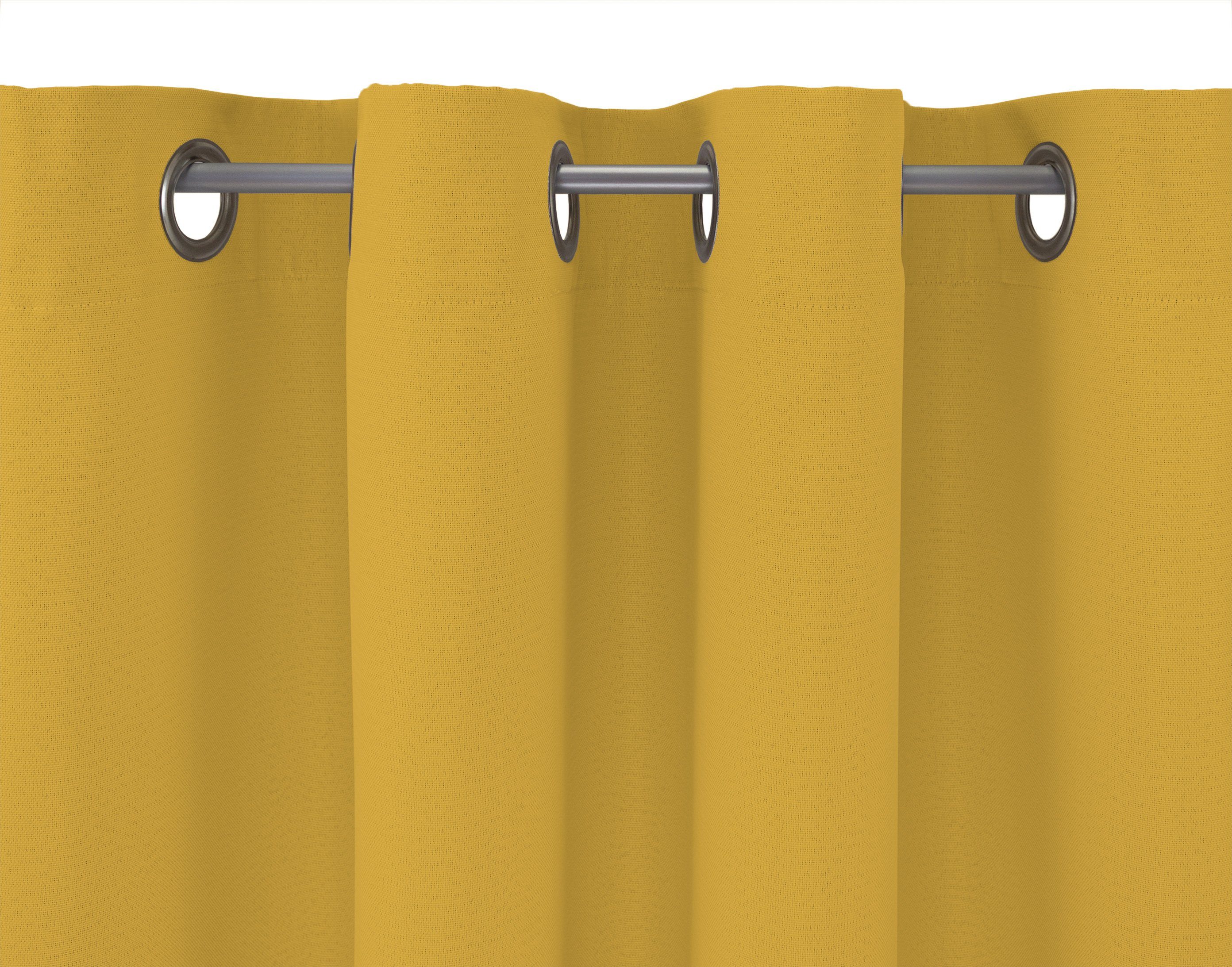Vorhang Sandro, VHG, einfarbig, cm Breite Polyester, (1 140 gold St), abdunkelnd, Verdunkler, Ösen