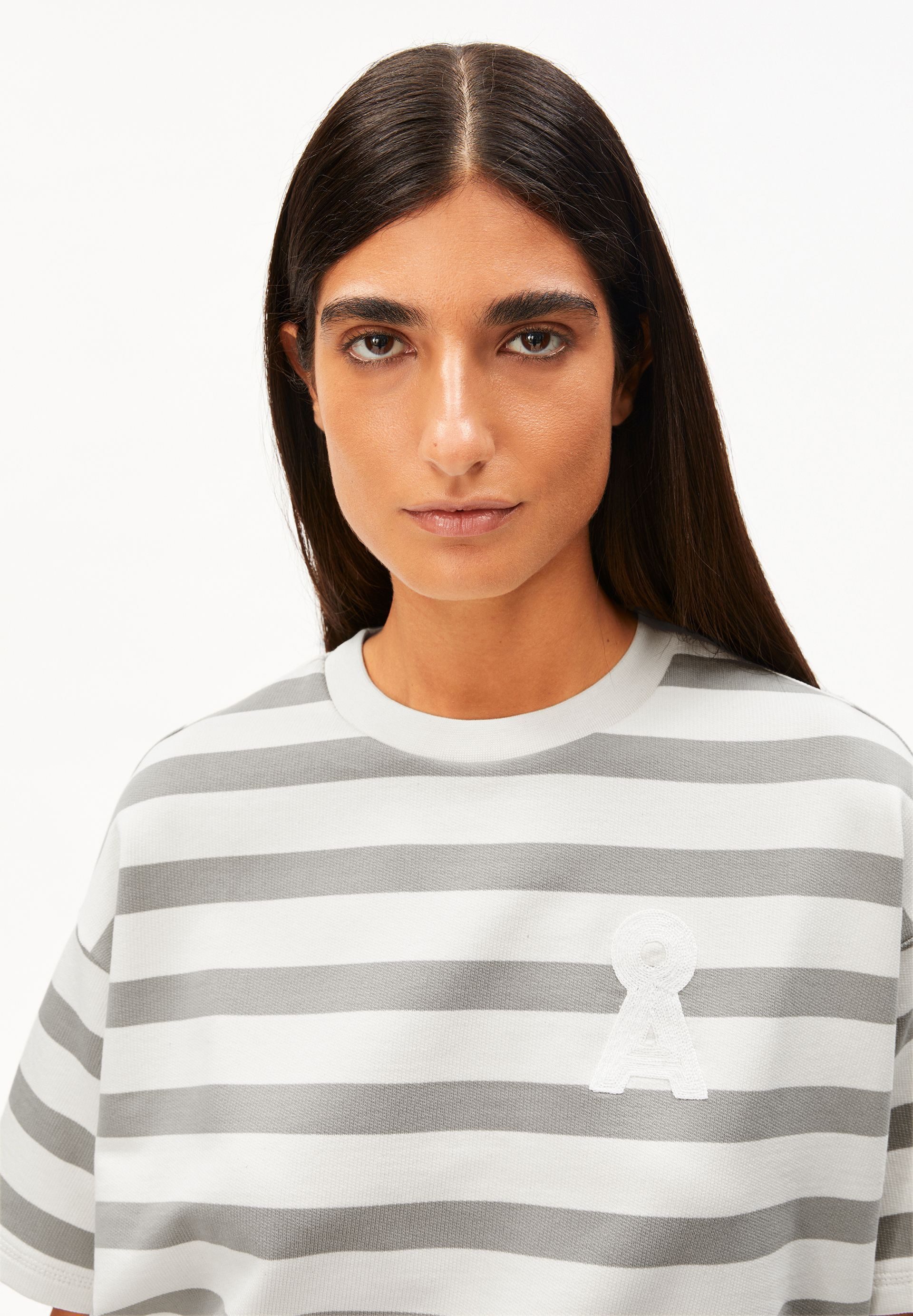 Armedangels Sweatshirt BAMIKAA STRIPE 100% Bio-Baumwolle Oversized Fit