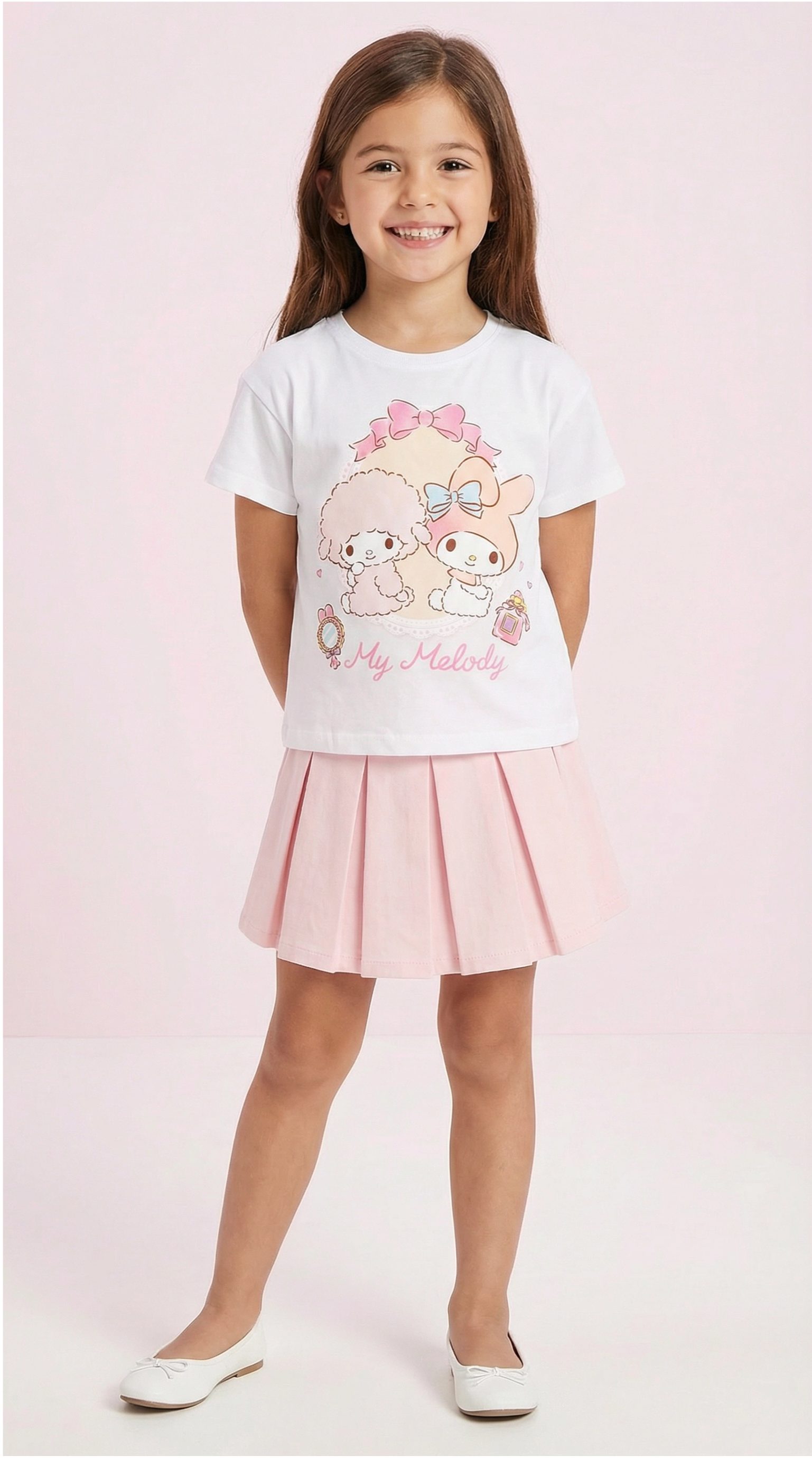 Hello Kitty Print-Shirt Hello Kitty my Melody Kinder Mädchen kurzarm T-Shirt Shirt 100% Baumwolle, Gr. 116 bis 158