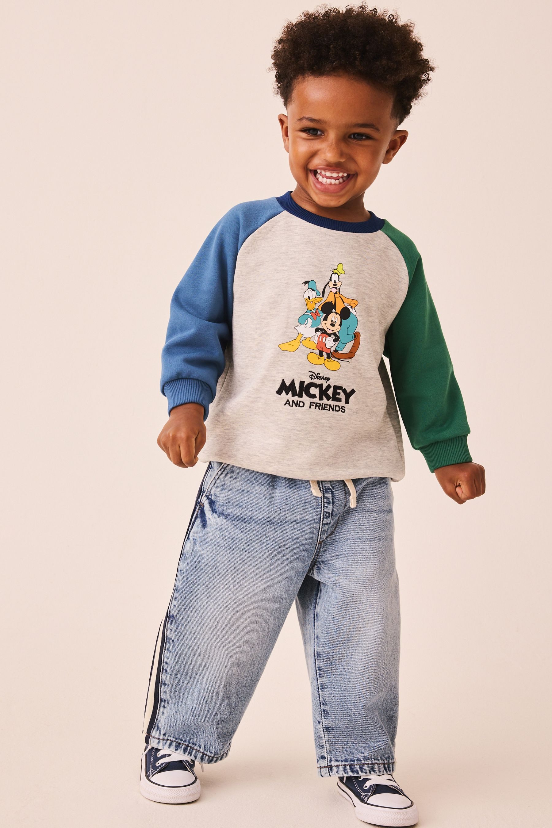 Next Sweater Rundhals-Sweatshirt mit Print, Mickey Mouse (1-tlg)