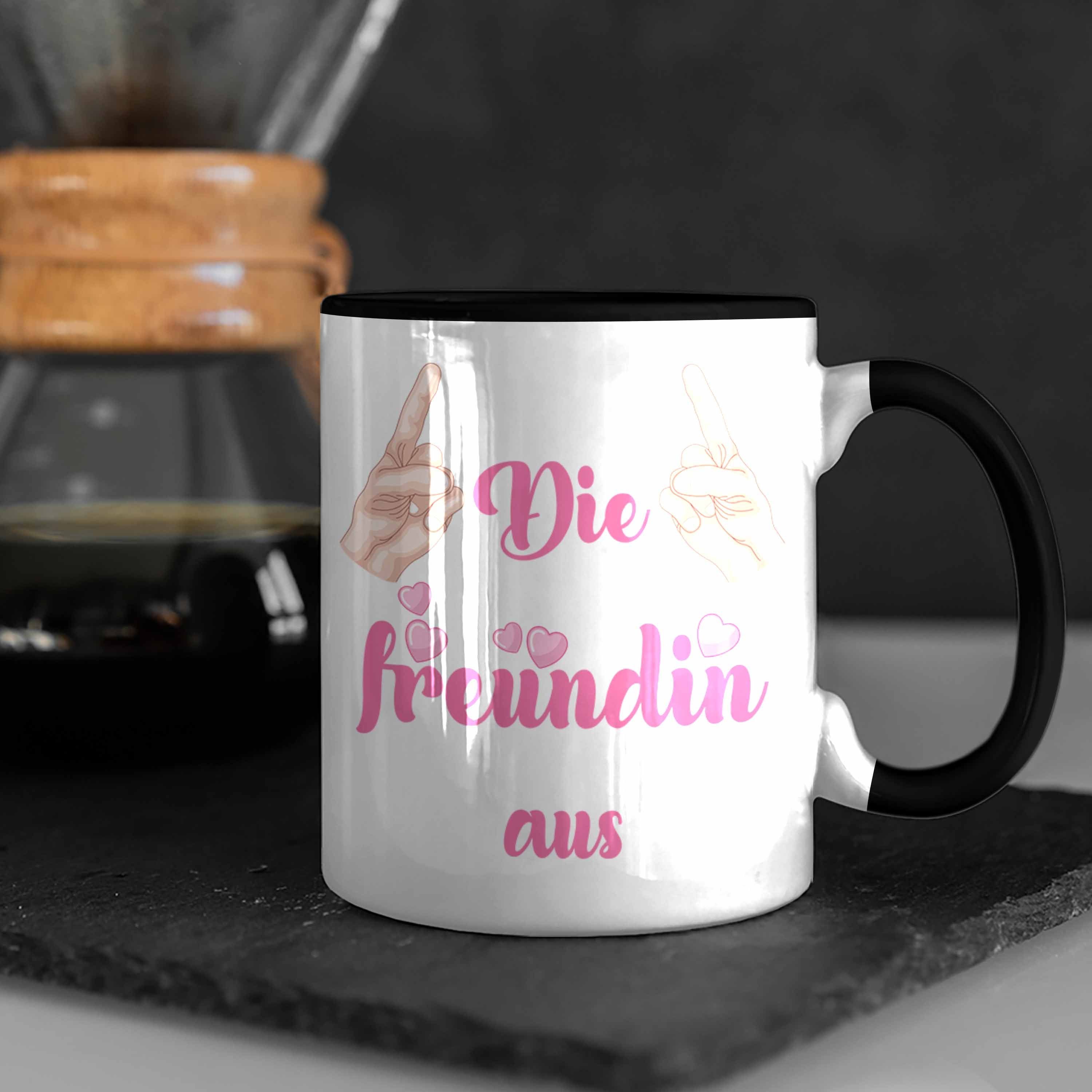 Allerbeste Tasse Geburtstag Freundin Freundinnen - Kaffeetasse Geschenkidee Trendation Beste Tasse Spruch Geschenkidee BFF Geschenk Trendation Schwarz Freundin