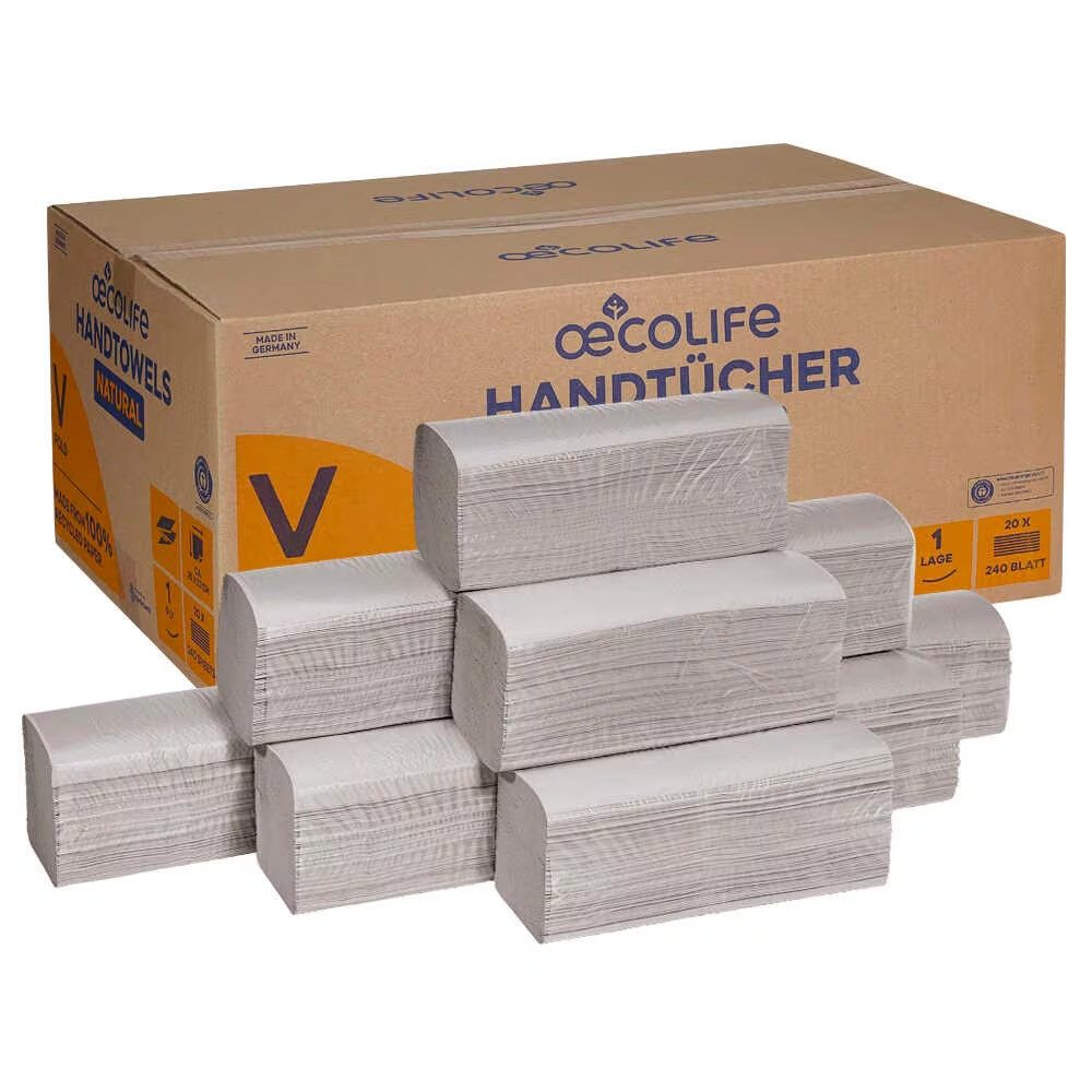 oecolife Papierhandtuch oecolife Papierhandtücher 4801200 NATURAL