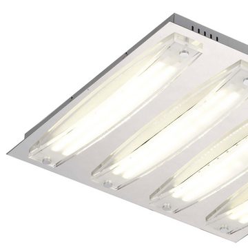 etc-shop LED Deckenleuchte, Leuchtmittel inklusive, Warmweiß, 19,2 Watt LED Deckenlampe Leuchte Beleuchtung Chrom Acryl