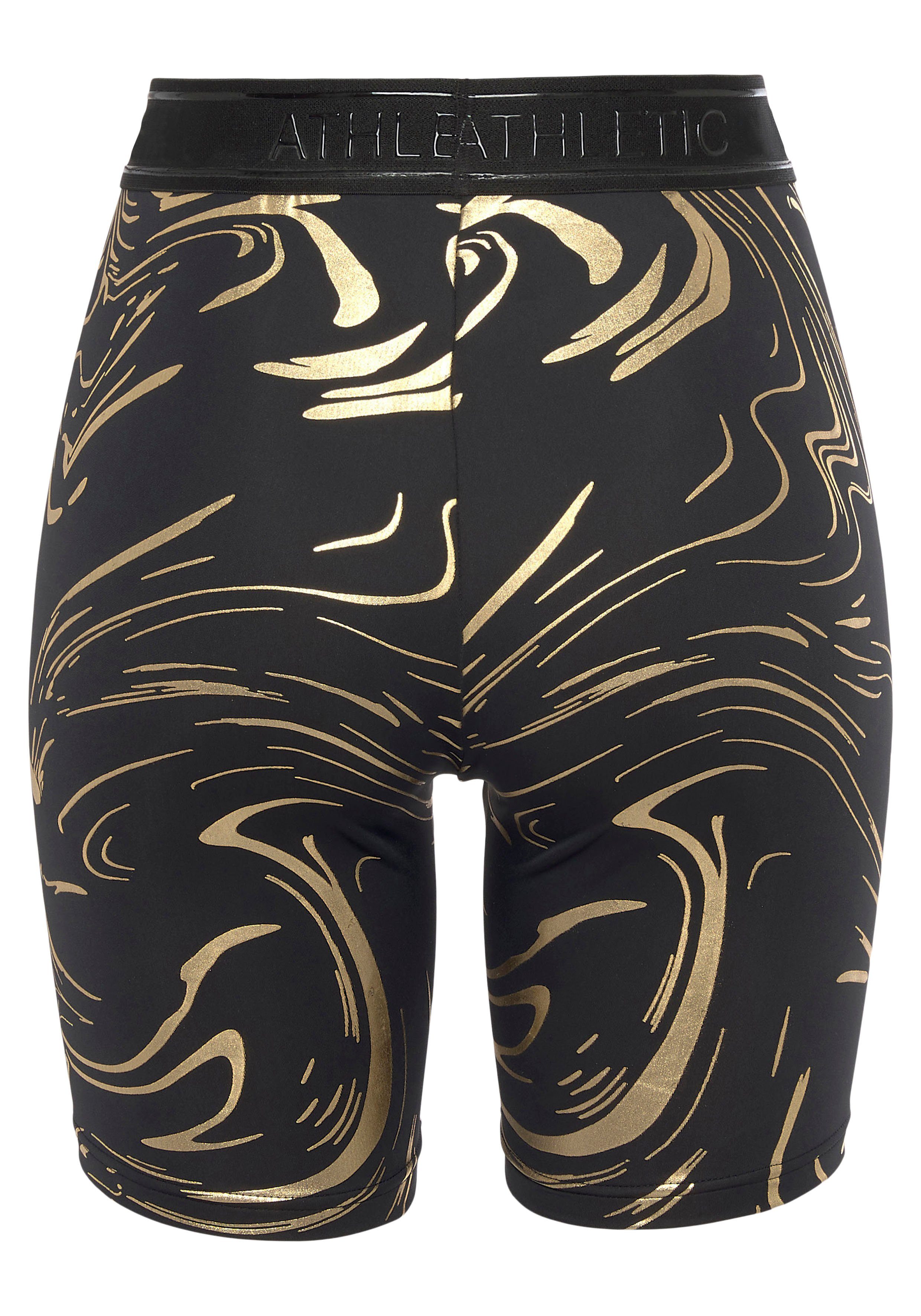 LASCANA ACTIVE Funktionsshorts mit glänzendem 3D Schriftzug auf dem Bund