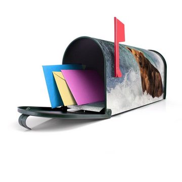 banjado Amerikanischer Briefkasten Mailbox Bär Im Wasser (Amerikanischer Briefkasten, original aus Mississippi USA), 22 x 17 x 51 cm