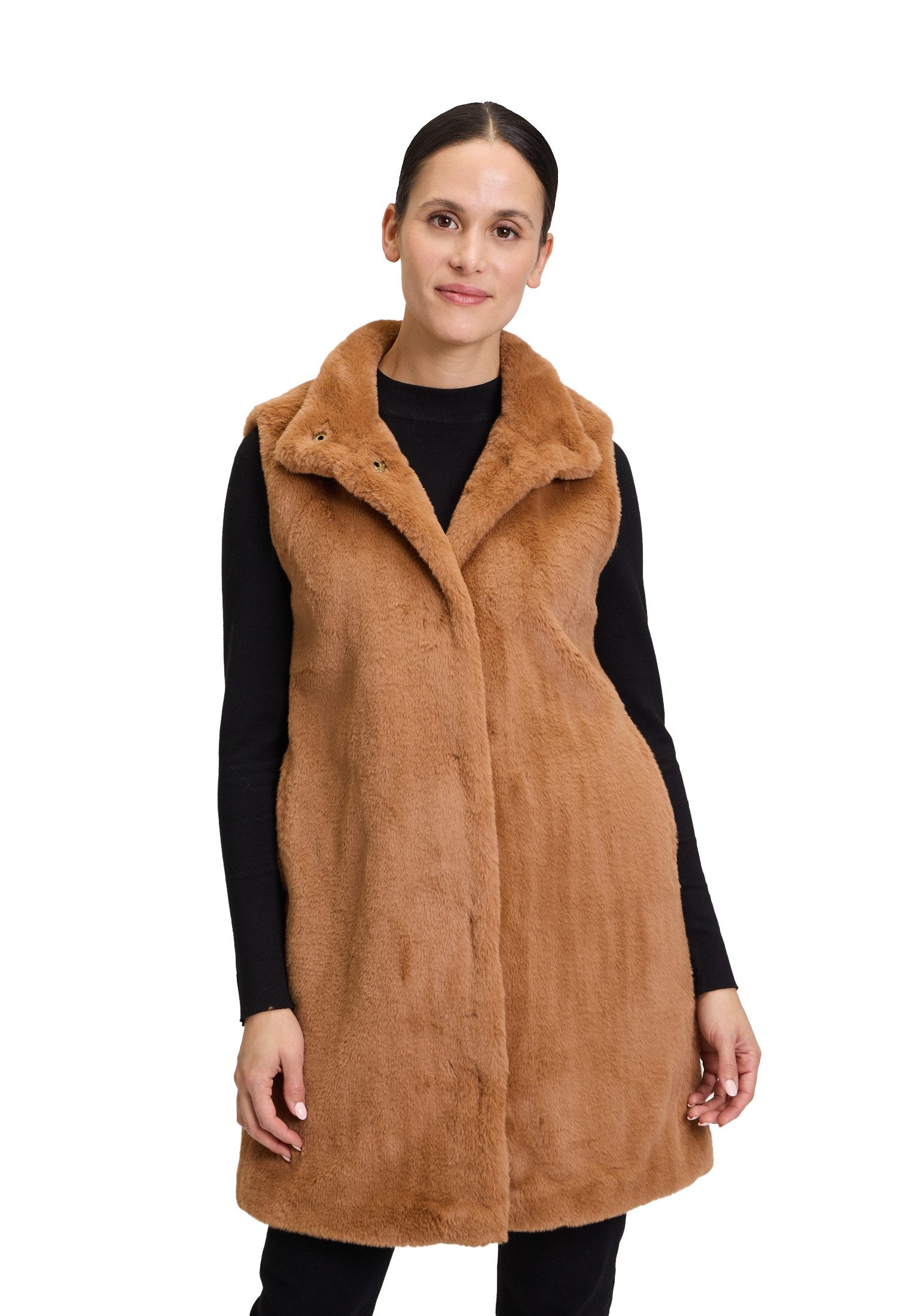 Strickweste Betty Barclay Damen Longweste mit Stehkragen
