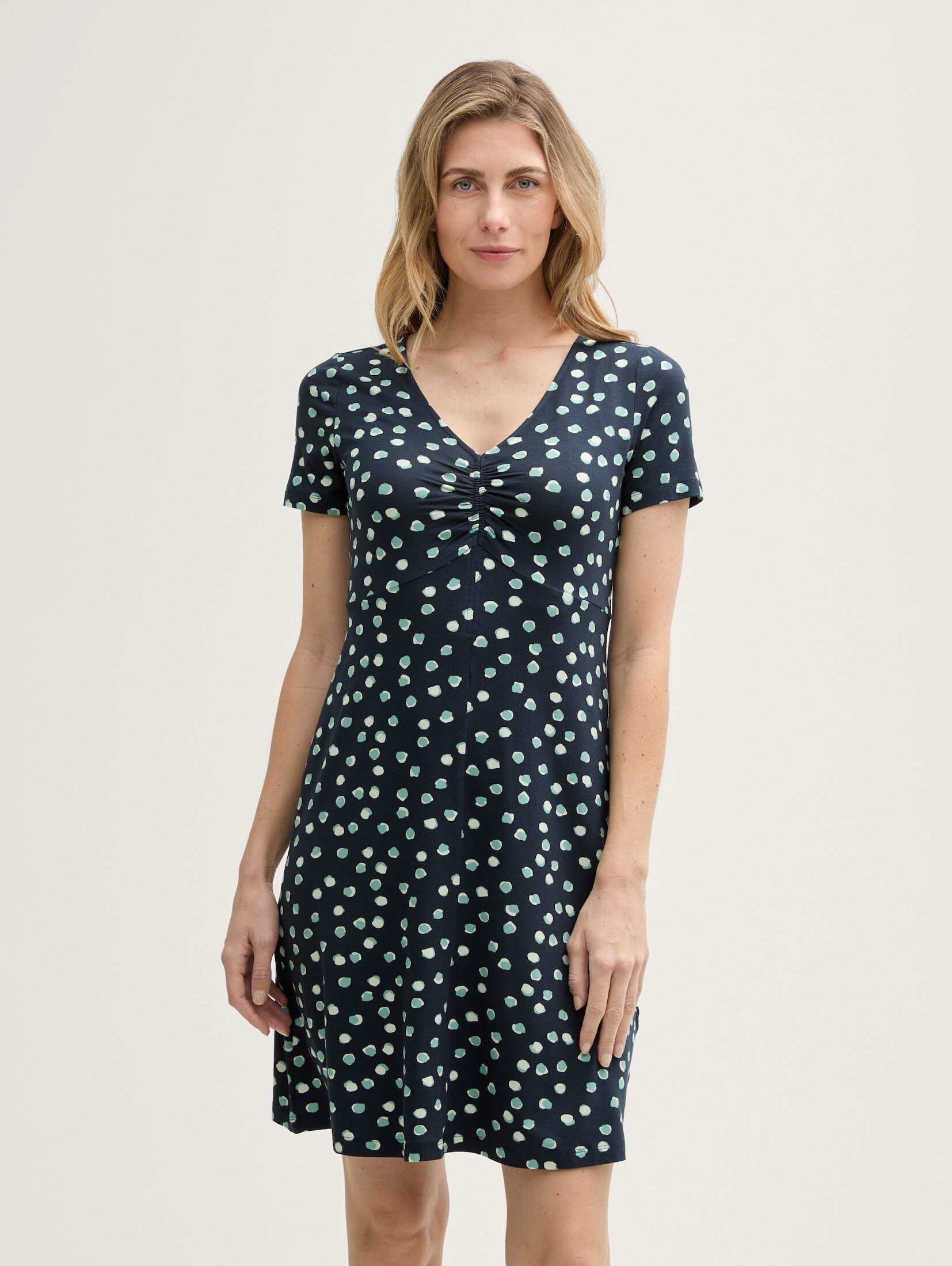 TOM TAILOR Sommerkleid Kleid mit Raffungen günstig online kaufen
