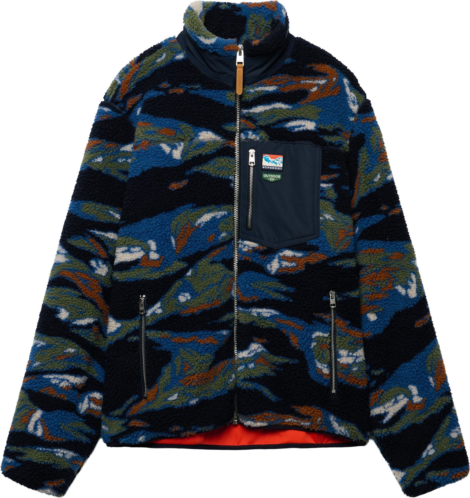 Superdry Motorradjacke Terrain Fleecejacke Atmungsaktiv