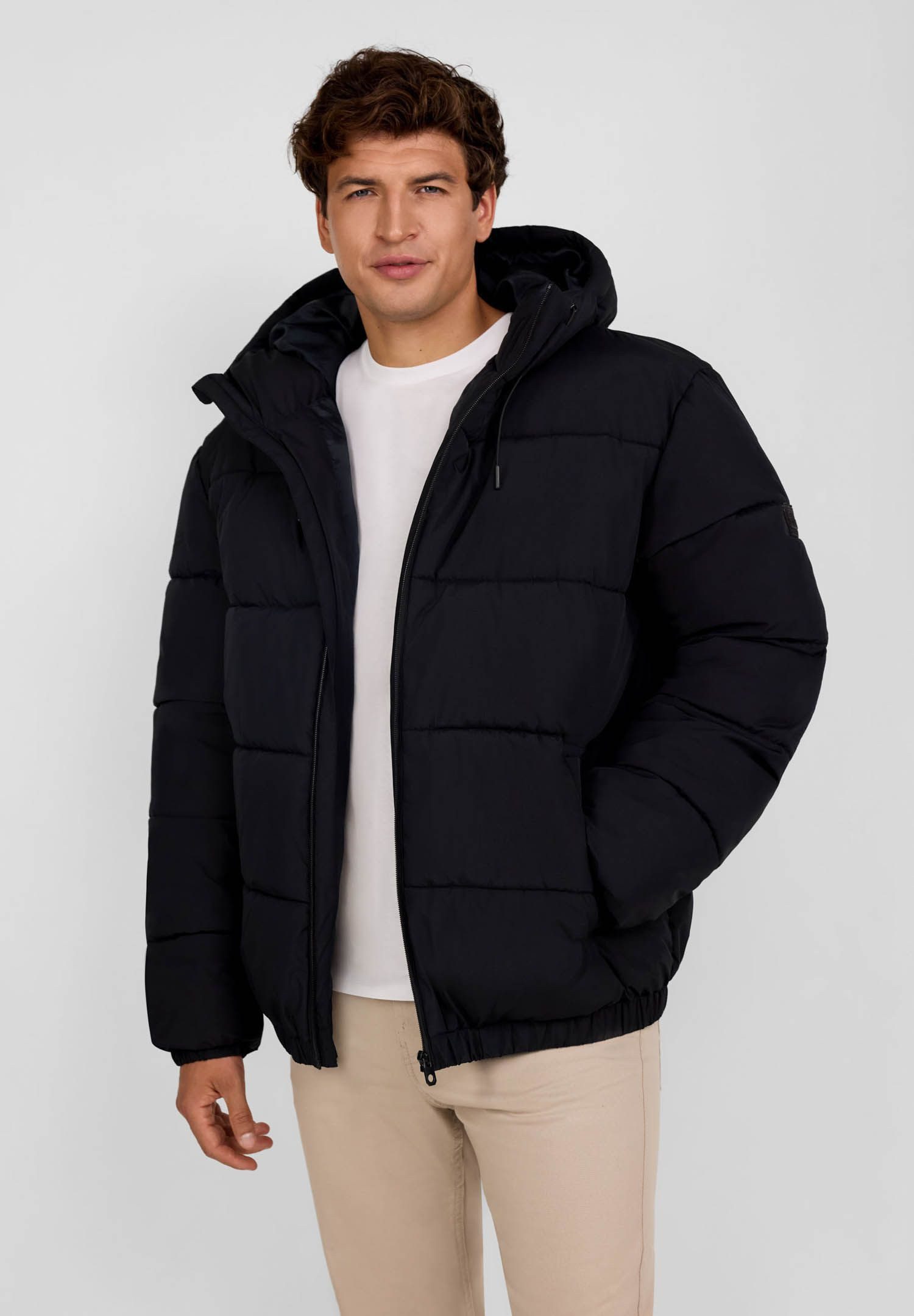 Winterjacke Ripstop-Jacke mit hohem Kragen und Reißverschlusstaschen  (XS-XXL)