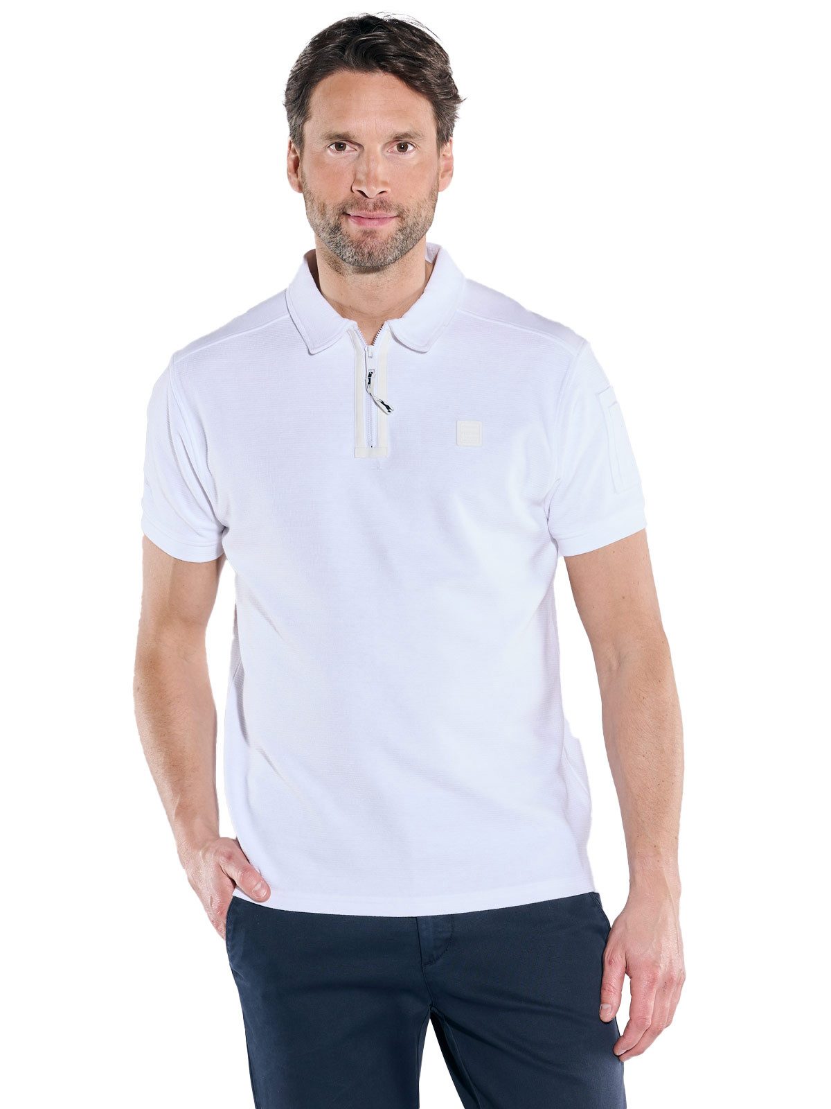 Poloshirt Herren Polo-Shirt regular, Reinweiss
