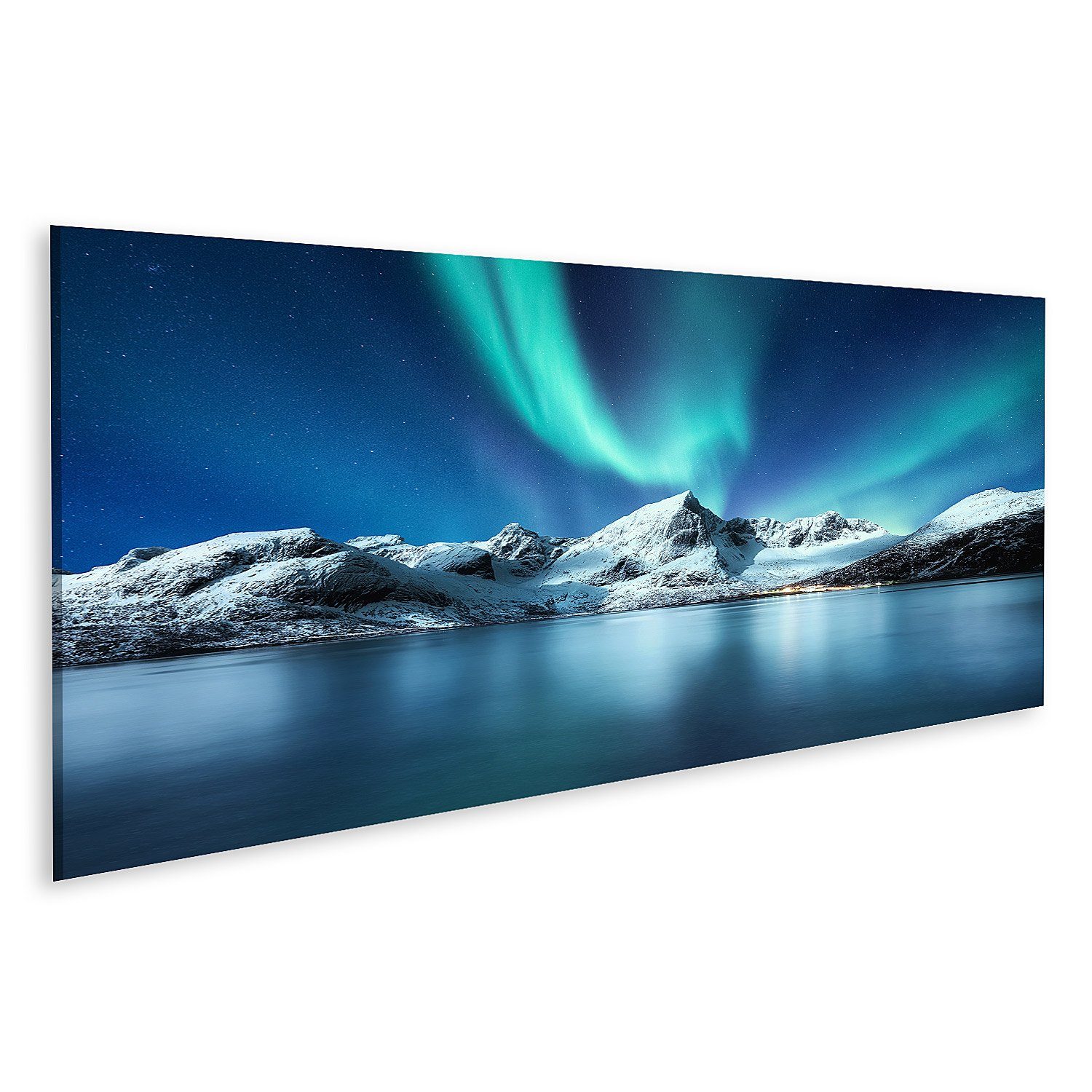 islandburner Leinwandbild Bild auf Leinwand Aurora Borealis Lofoten Inseln Norwegen Nordlichter