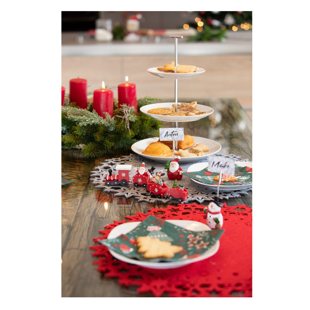 MICA Platzset Platzset - Sterne - aus Filz - Ø = 45 cm - grau günstig online kaufen