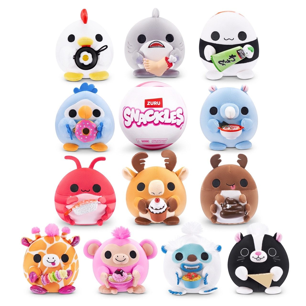 ZURU Plüschfigur ZURU 77693 - Snackles Kuscheltier Überraschung Serie 1 - 14 cm (5)