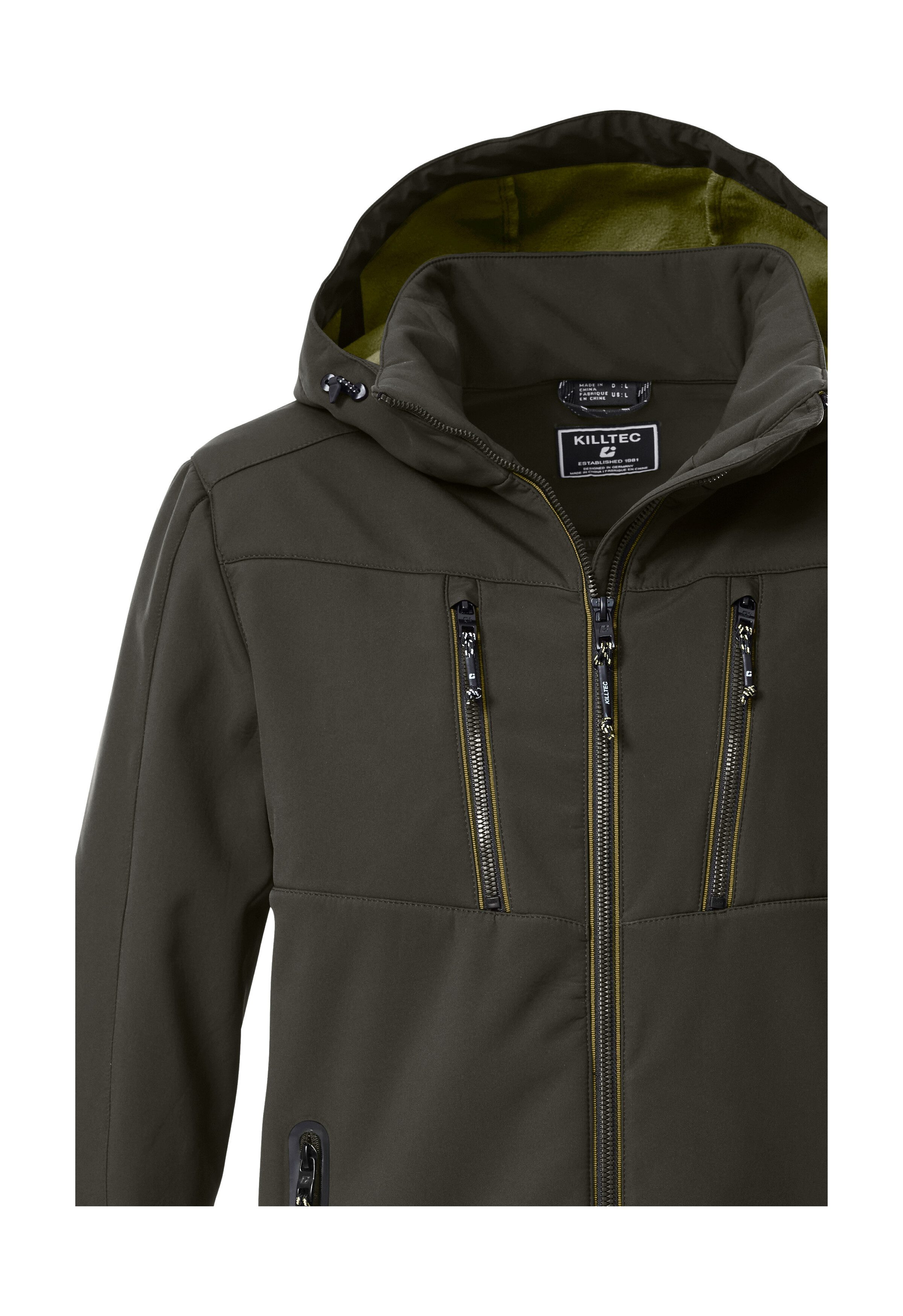 Killtec Softshelljacke KOW 79 MN SFTSHLL JCKT Wasser- und windabweisende Softshelljacke, abnehmbare Kapuze