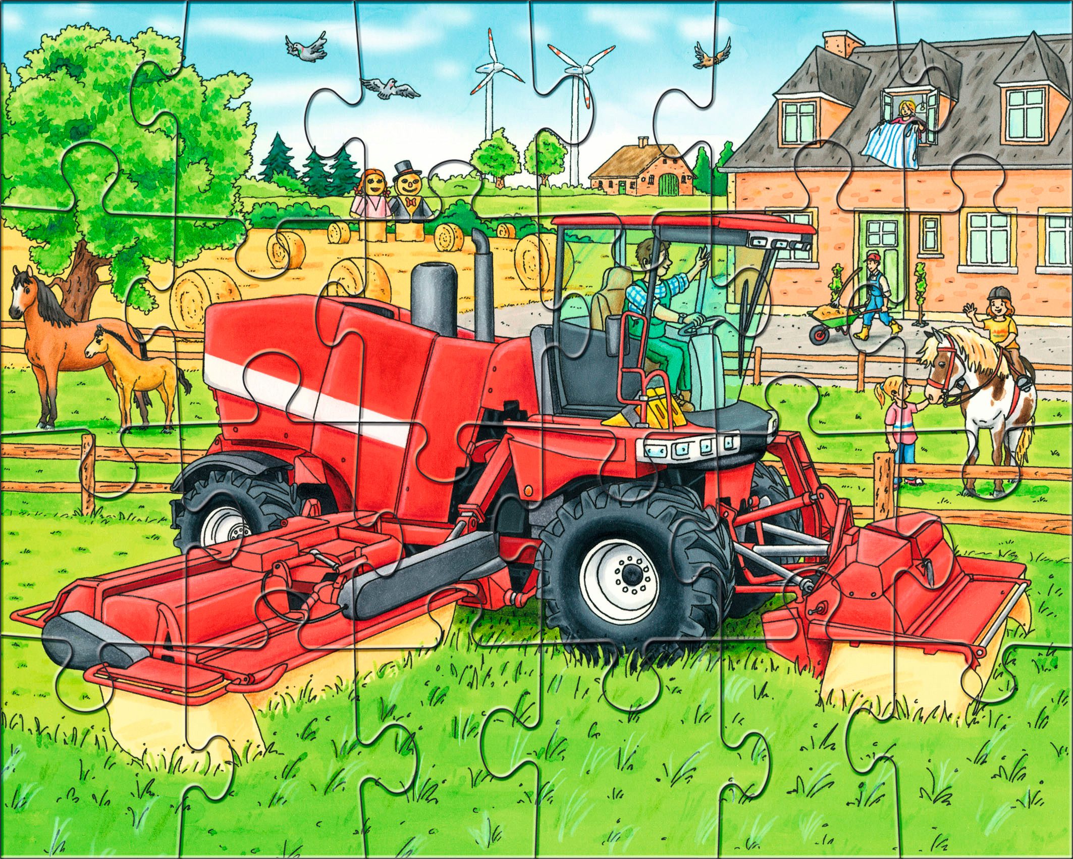 Haba Puzzle Traktor und Co., 72 Puzzleteile