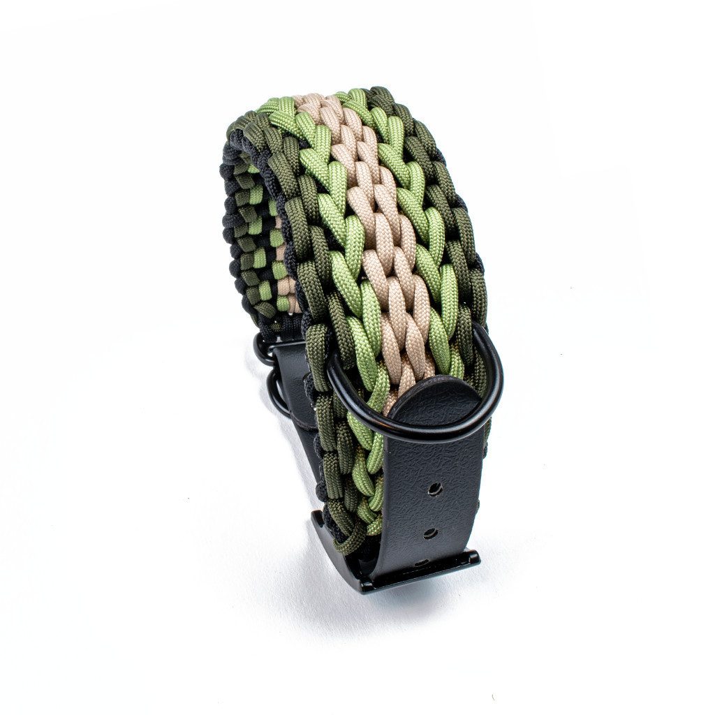 Tierluxe Hunde-Halsband Natur, Paracord, Handgemacht
