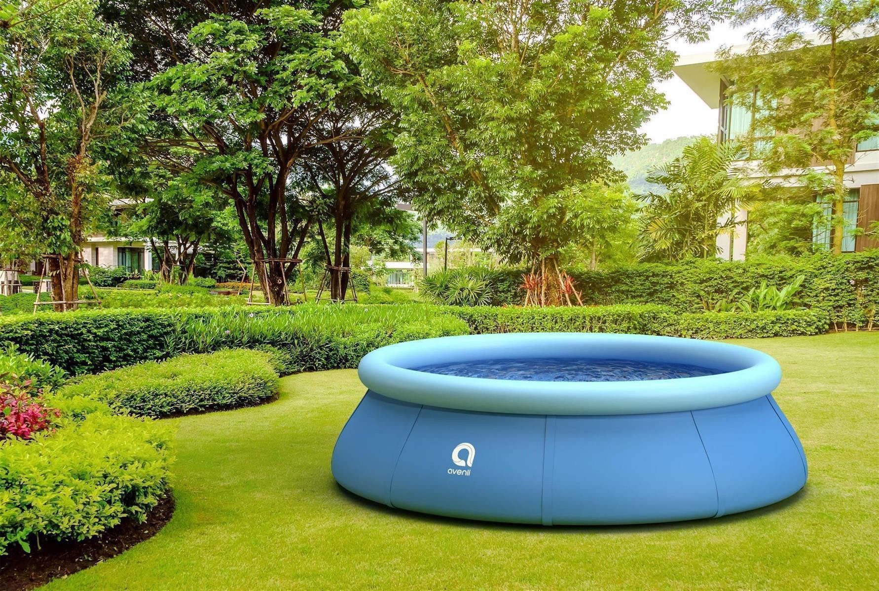 Avenli Quick-Up Pool Prompt Set Pool Ø 305 x 76 cm (Aufstellpool mit aufblasbarem Ring, Quick Up Pool ohne Pumpe), Swimmingpool auch als Ersatzpool geeignet