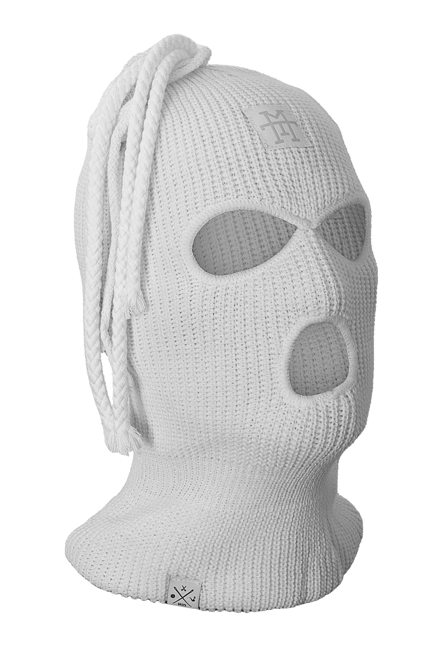Manufaktur13 Sturmhaube Dread Balaclava - Sturmhaube, 3-Loch Skimaske mit Dreadlocks gestrickt
