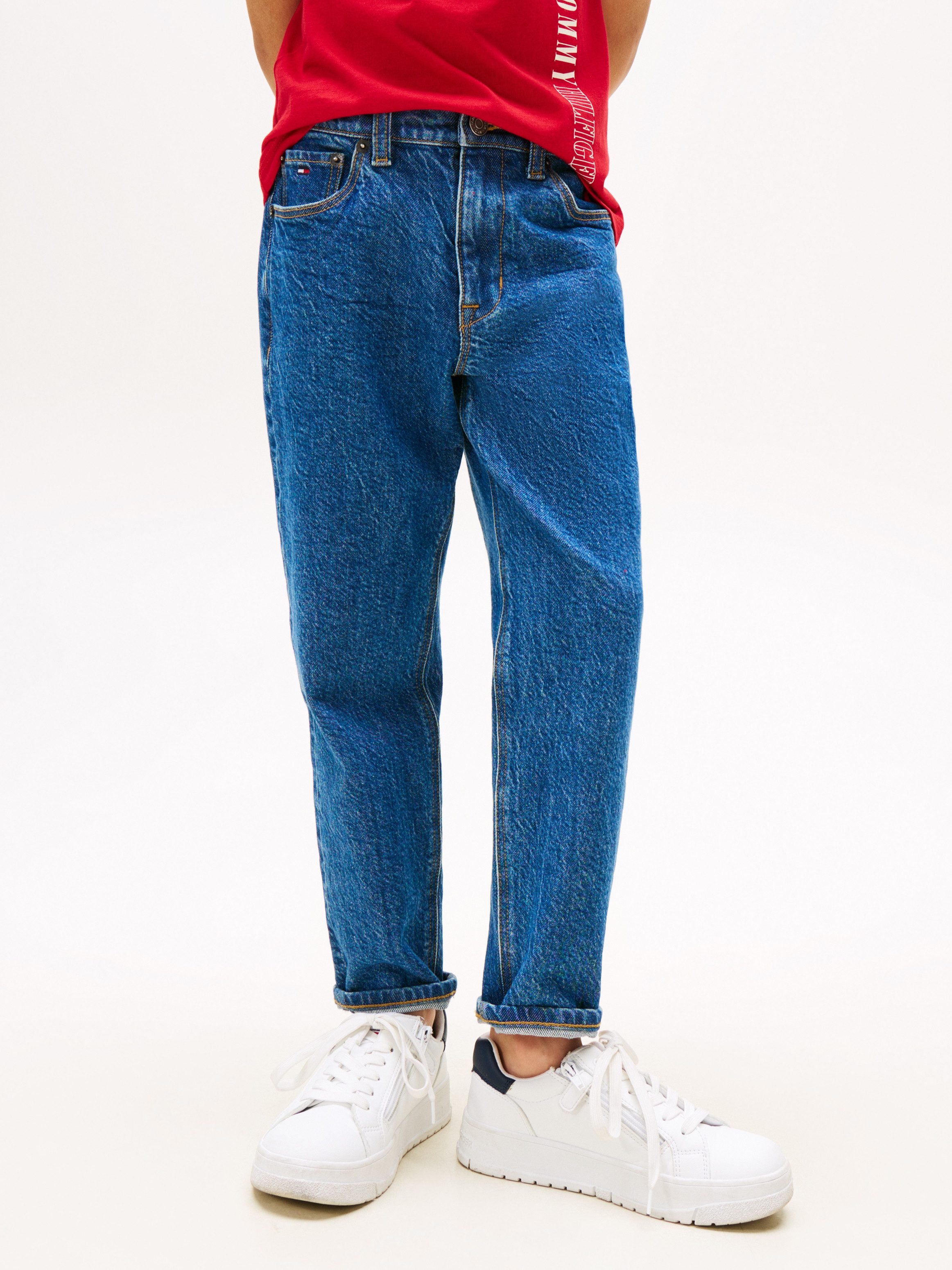 Tommy Hilfiger Stretch-Jeans ARCHIVE DARK BLUE DENIM für Kinder bis 16 Jahre, stone washed