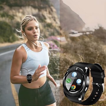 Retoo Bluetooth Smartwatch Armband 45mm Sport Band Armbanduhr Fitness Herren Smartwatch Set, Barometer, Beschleunigungssensor, Fitness Tracker, Wasserdicht