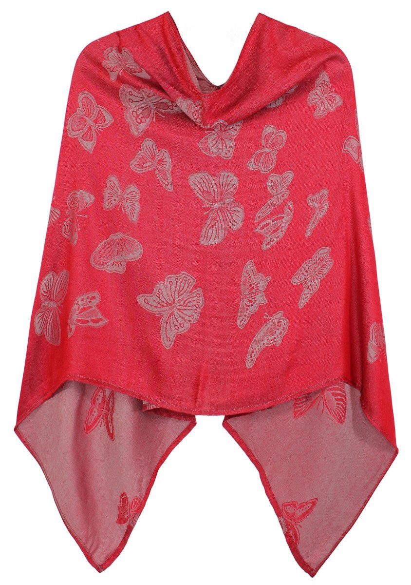 dy_mode Blusenponcho Schmetterlinge Muster Damen Poncho günstig online kaufen