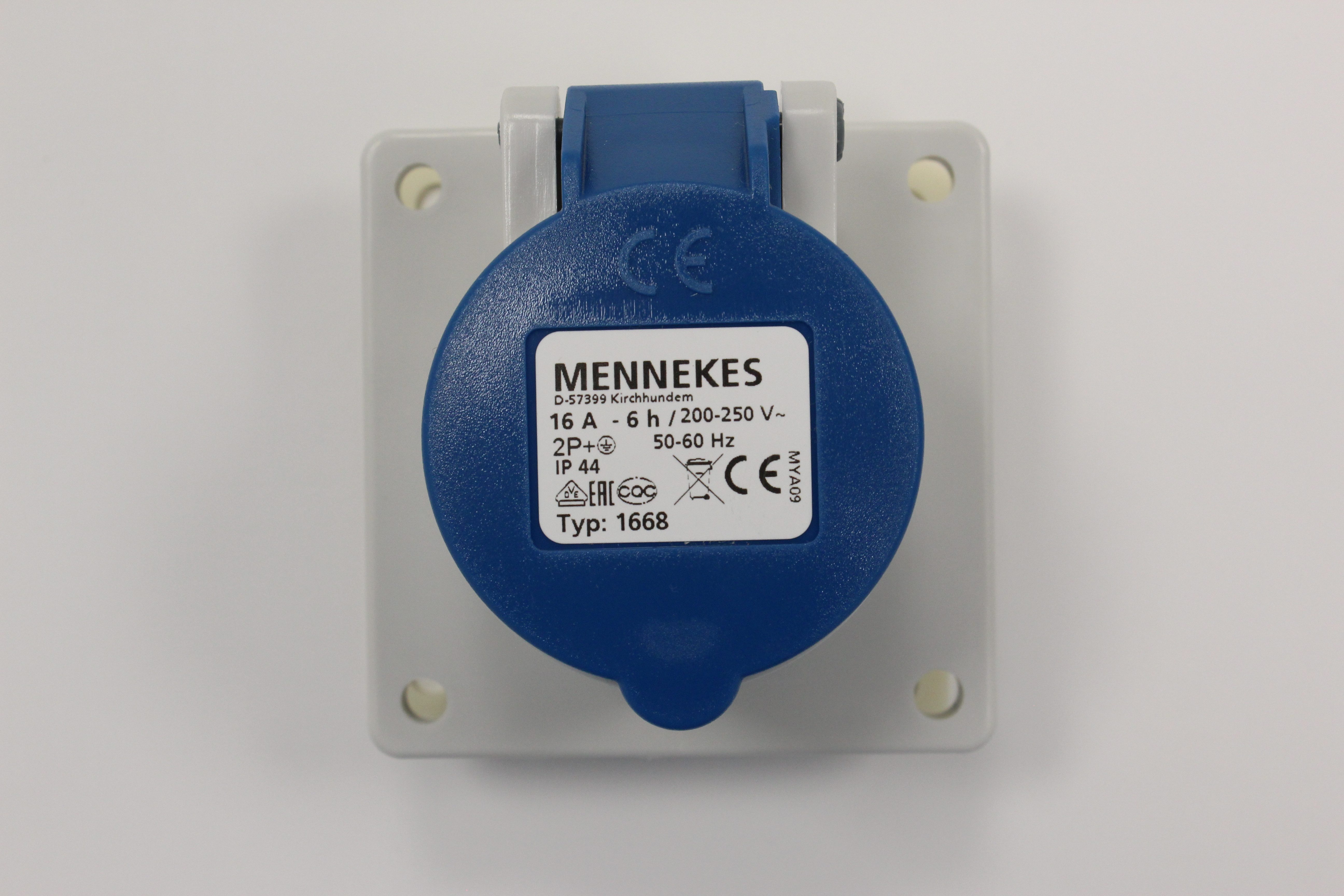 Mennekes Steckdose Anbaudose 1668 16A, 3p, 6h, 230V IP44