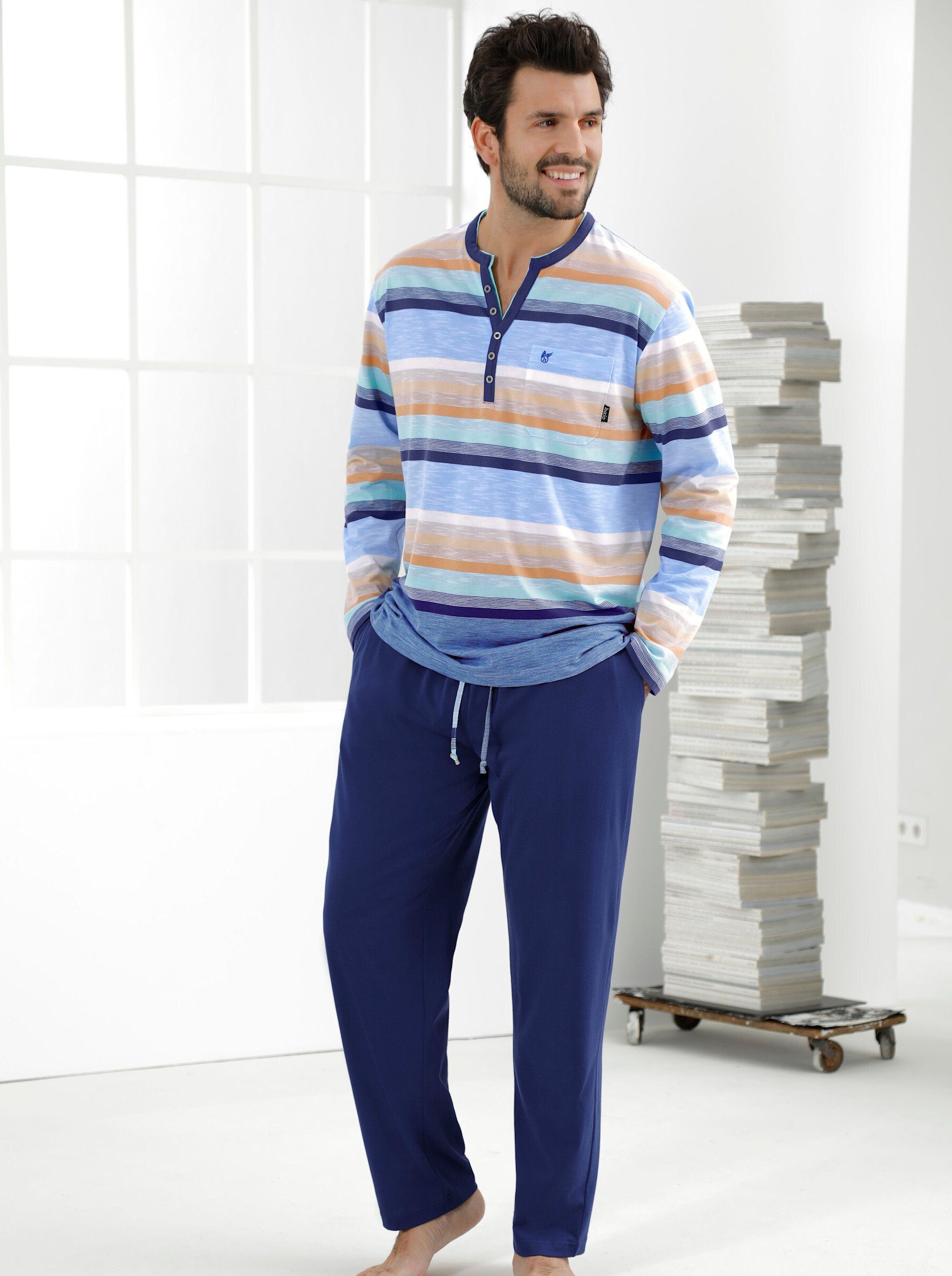 Hajo Schlafanzug Schlafanzug Langarm