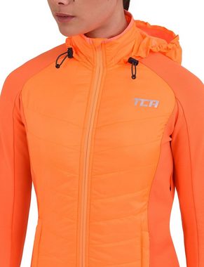TCA Trainingspullover TCA Damen Excel Runner Laufjacke - Orange (1-tlg)