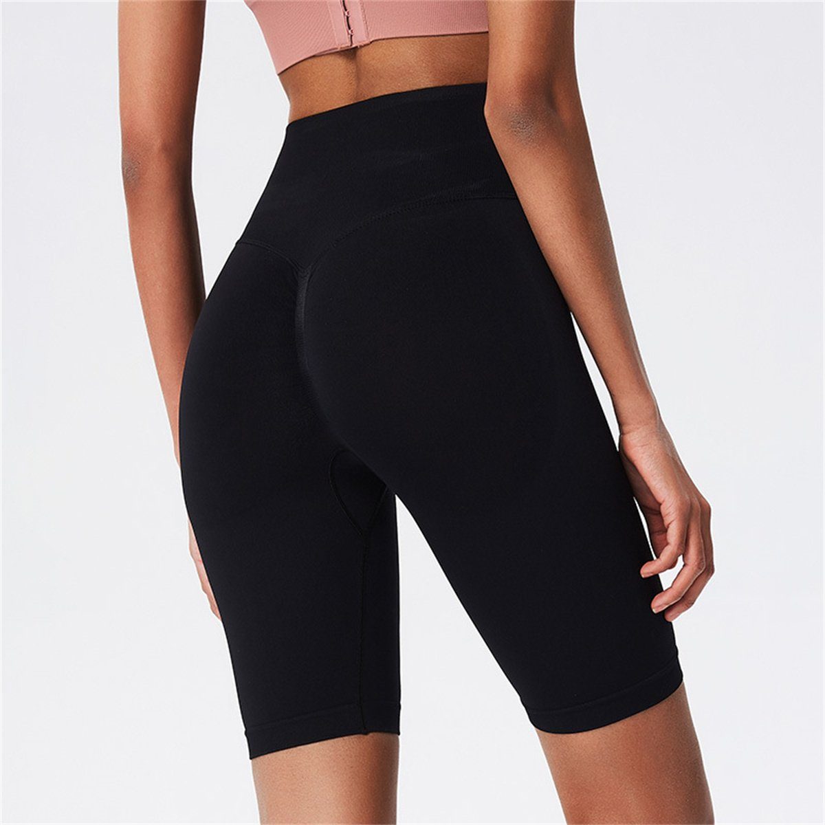 carefully selected Yogatights Damen-Fitness-Po-Lifting-Yoga-Shorts mit hoher Taille schwarz