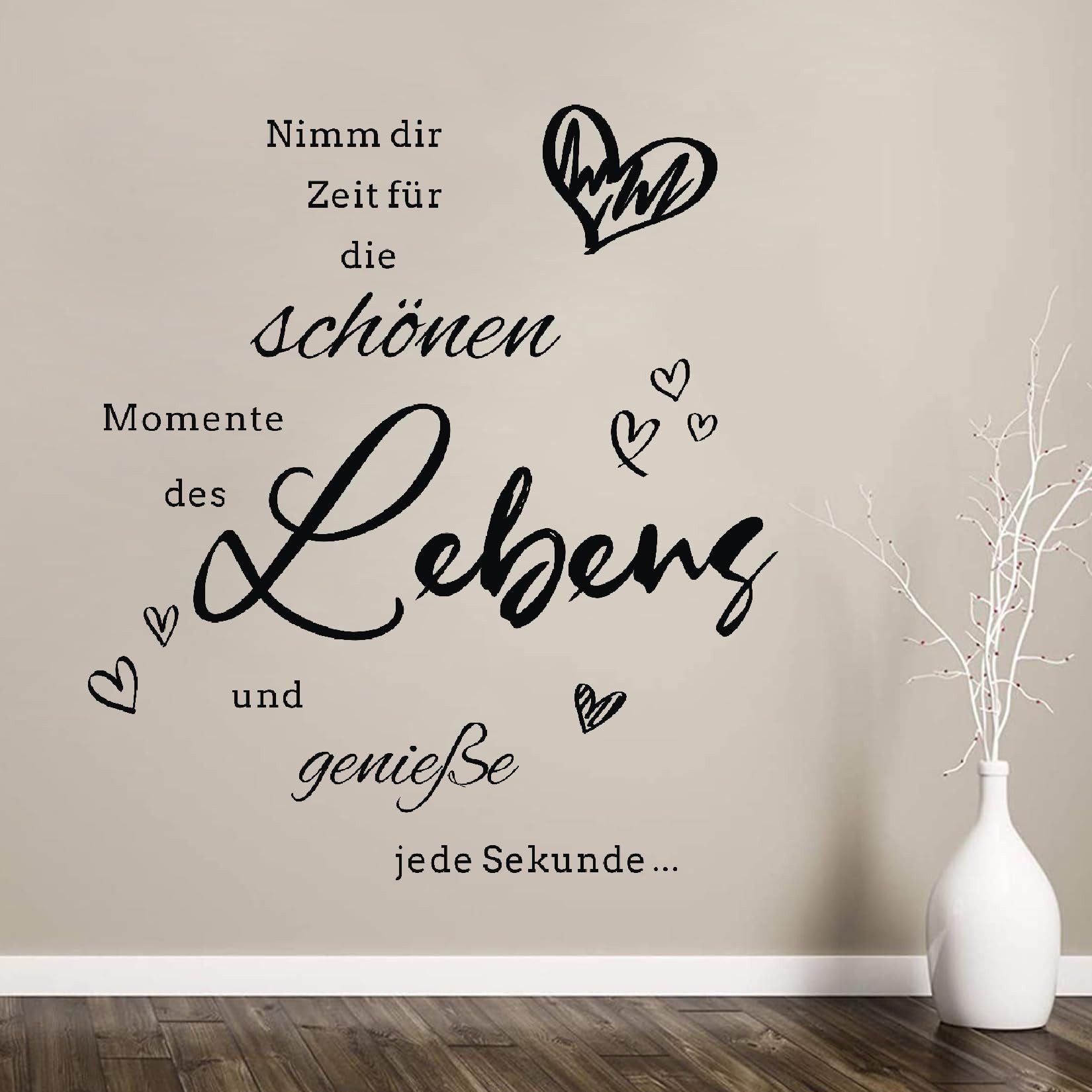 Agger Wandtattoo nimm dir Zeit für die schönen Momente wandtattoo, wohnzimmer Sprüche zitate Wandsticker Flur und Diele – Bild 5 von 5