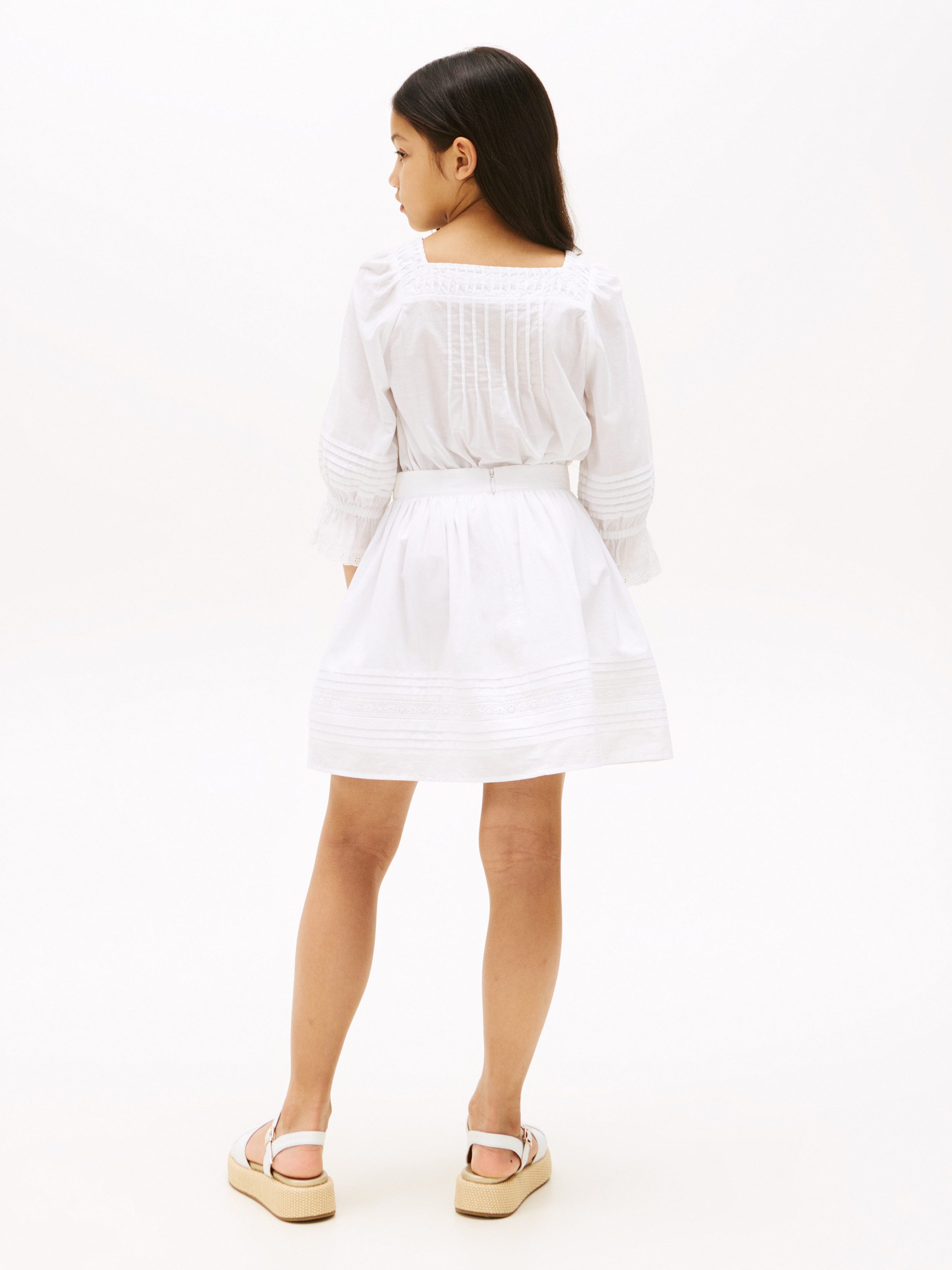 Tommy Hilfiger Webrock EMBROIDERED TAPE SKIRT für Kinder bis 16 Jahre, mit Stickerei