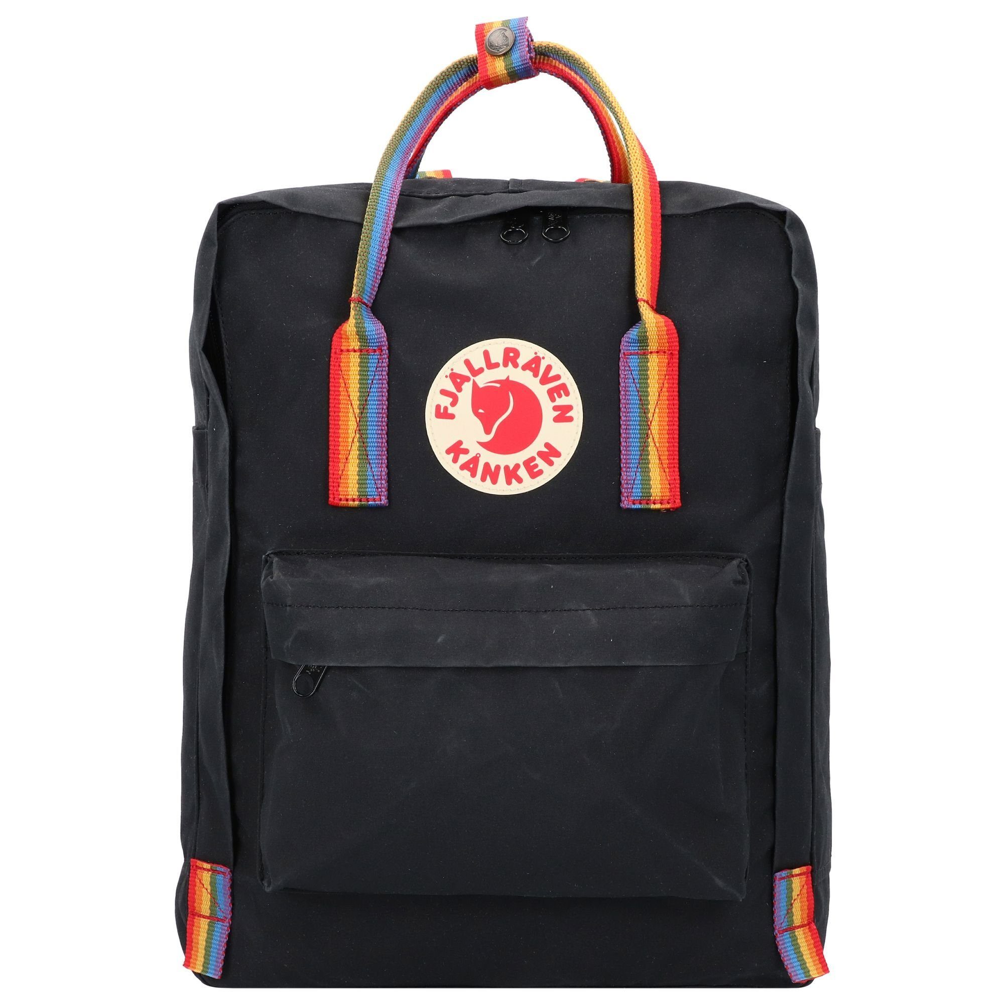 Fjällräven Rucksack Kanken, Polyester black-rainbow pattern