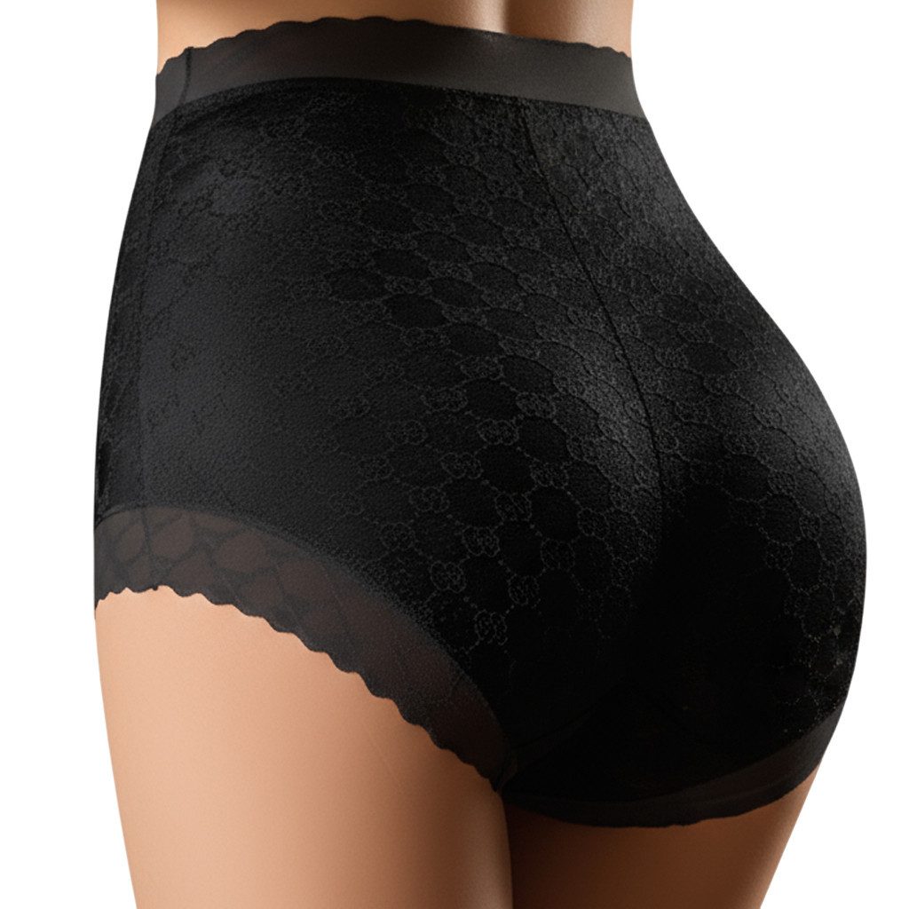 Lovolotti Taillenslip Damen High-Waist Panty – LEICHT Figurformende Unterhose mit Spitze Nahtlose Unterwäsche für Bauch, Taille & Hüfte