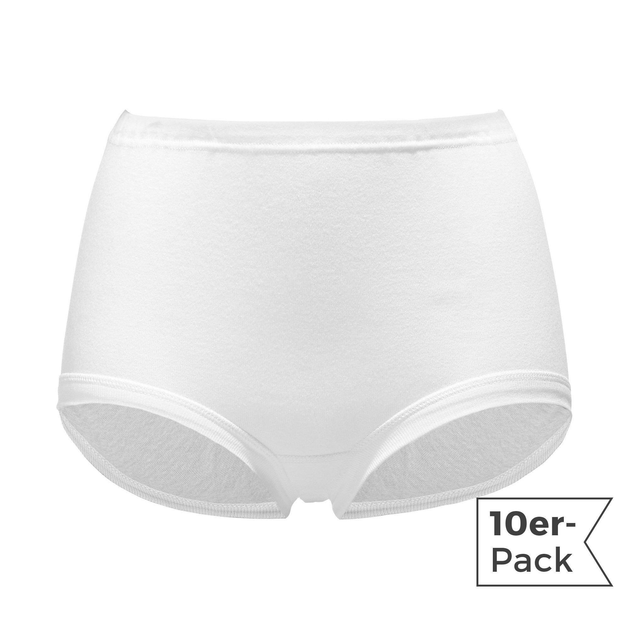 Erwin Müller Slip Damen-Taillenslip 10er-Pack Feinripp Uni