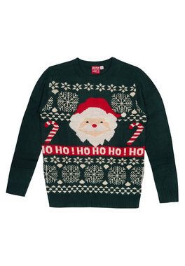 United Labels® Weihnachtspullover Weihnachtspullover - Weihnachtsmann Herren Ugly Christmas Sweater Grün