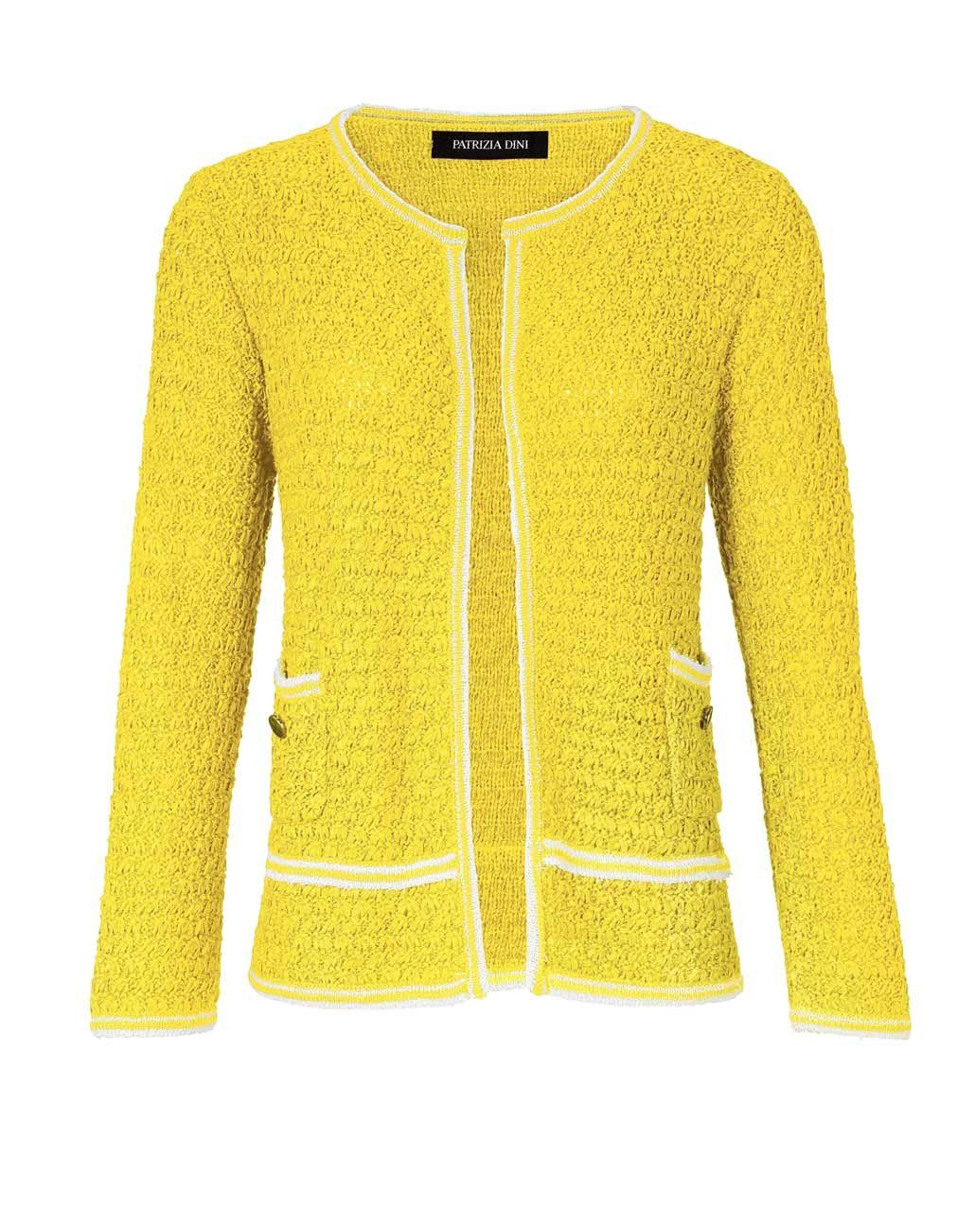 Cardigan Patrizia Dini Damen Designer-Cardigan, gelb