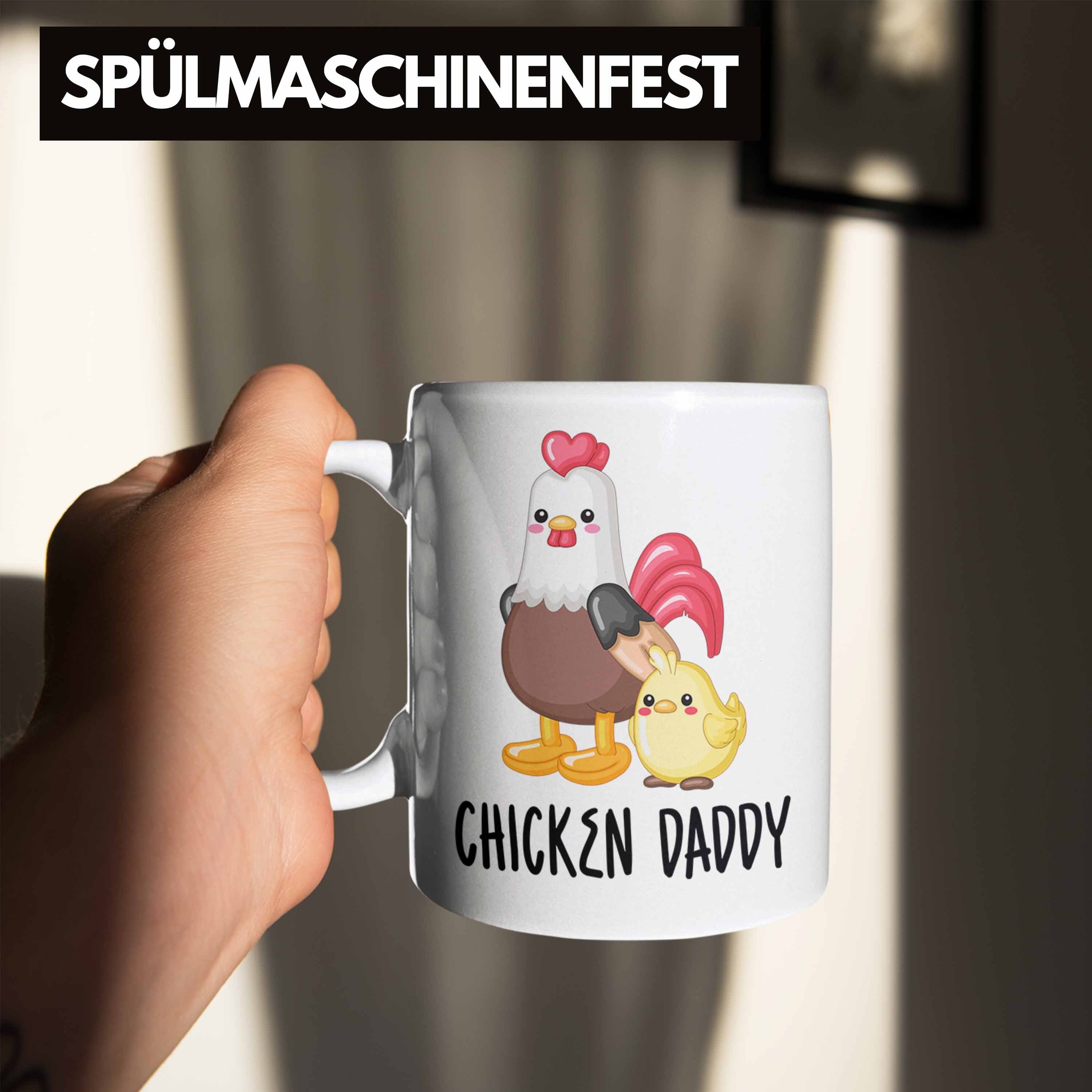 Geschenk Lustiges Bauer Landwirt Trendation Daddy" Weiss "Chicken Tasse für Tasse