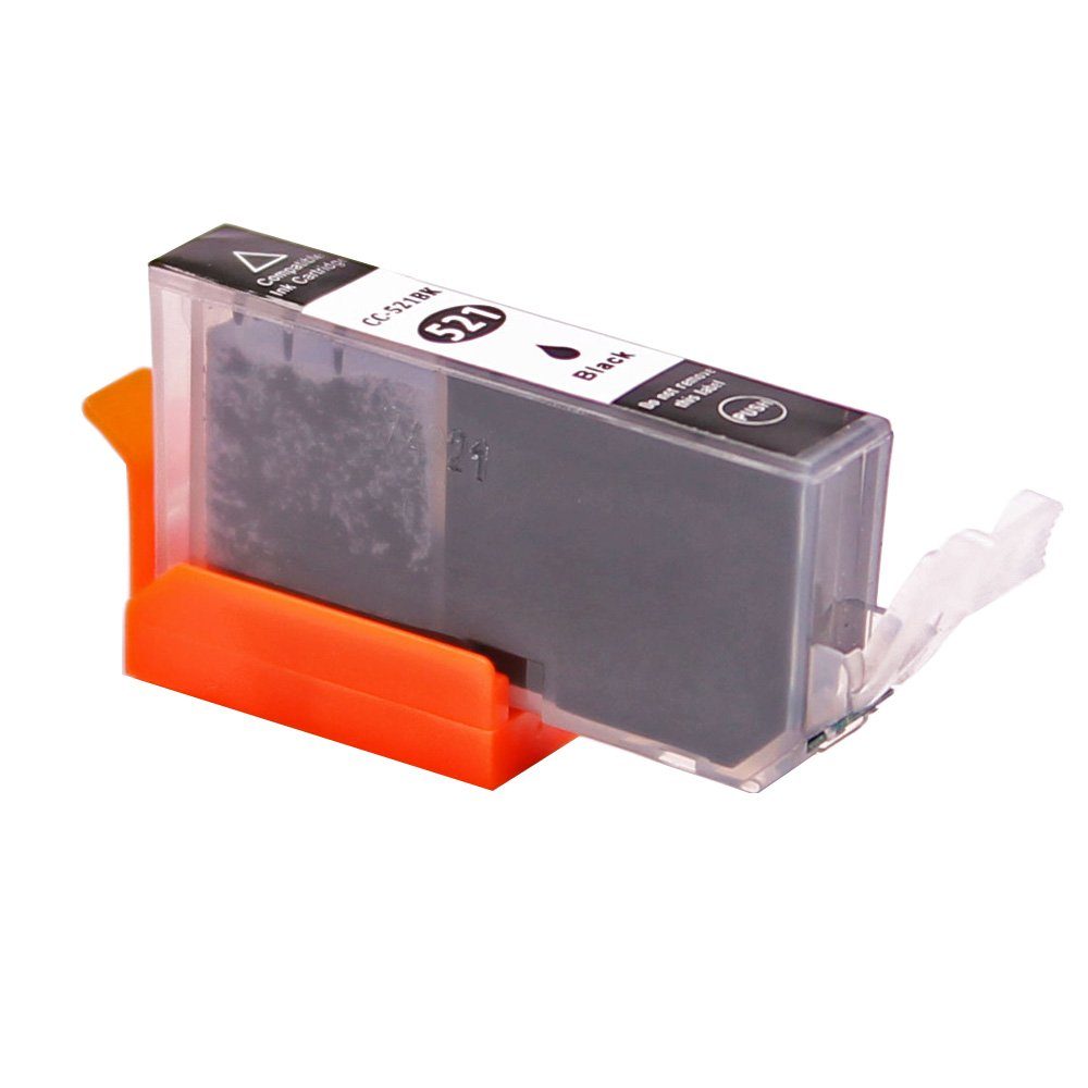 ABC Tintenpatrone (Kompatible Druckerpatrone für Canon 521BK CLI-521BK Schwarz, 700 MP540 MP550 MP560 MP620 MP630 MP640 MP640R MP980 MP990 MX860 MX870)