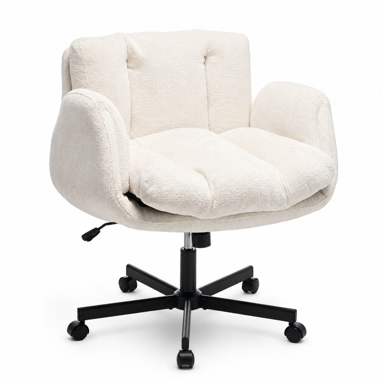 ANYSUN Drehstuhl Bürostuhl mit klappbaren Armlehnen,Chenille Drehstuhl (höhenverstellbarer Bürostuhl,bequemer, doppelt gepolsterter, 1 St), für Zuhause,Arbeitszimmer,Schminktisch und Lesesessel oder Akzentmöbel