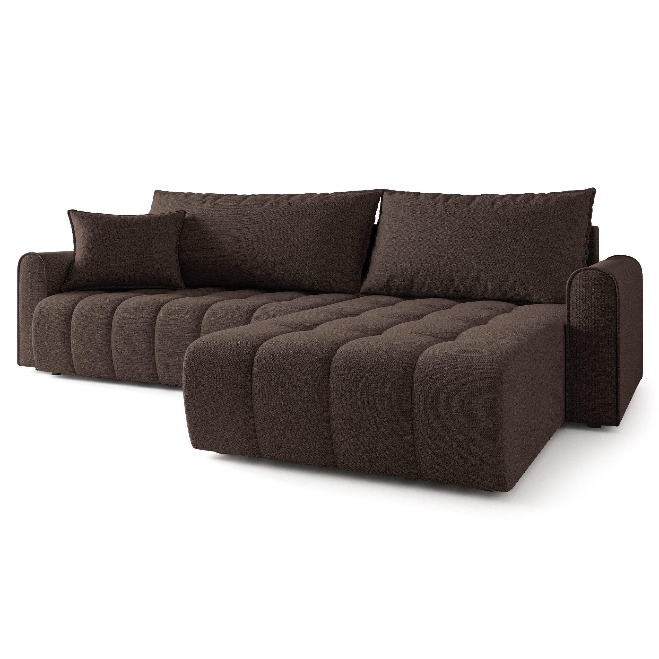 Masseno Ecksofa FRIGA mit Schlaffunktion L-Form, Sofa mit Bettkasten